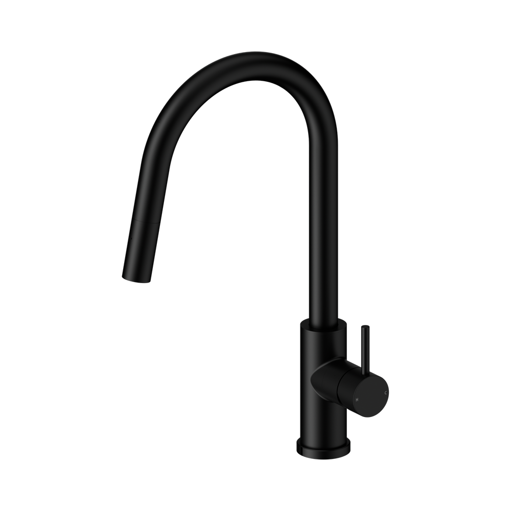NERO DOLCE II PULL OUT SINK MIXER 427MM MATTE BLACK