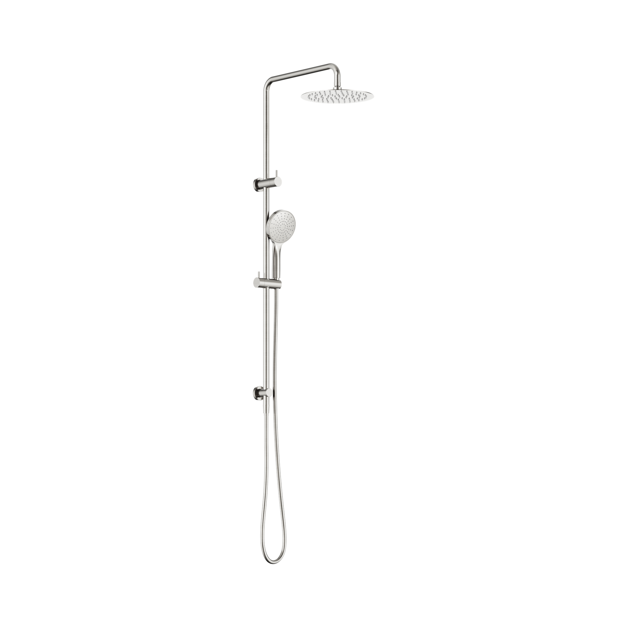 NERO DOLCE II ROUND TWIN SHOWER 1116MM BRUSHED NICKEL