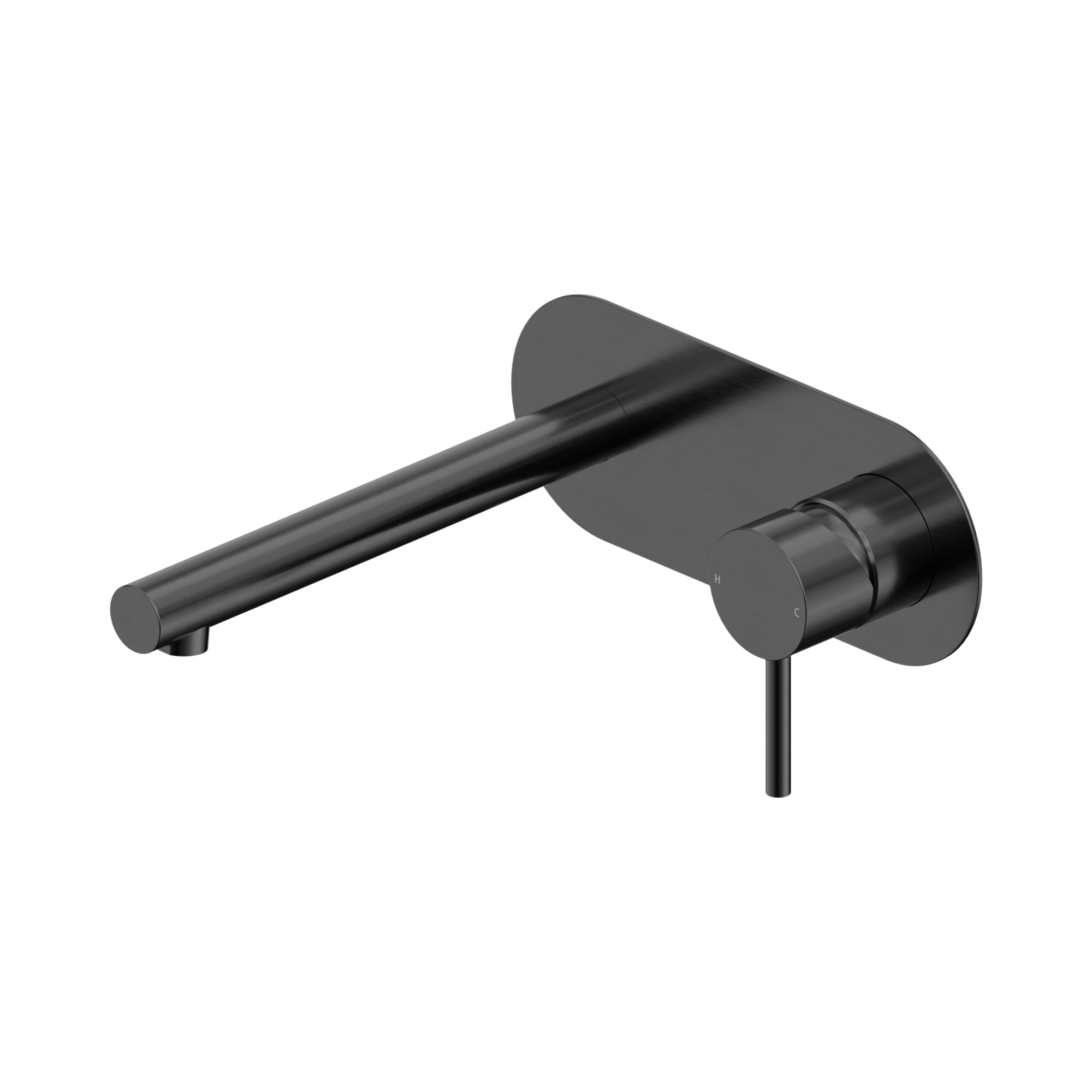 NERO DOLCE II LEAD FREE WALL BASIN / BATH MIXER 200MM GUN METAL