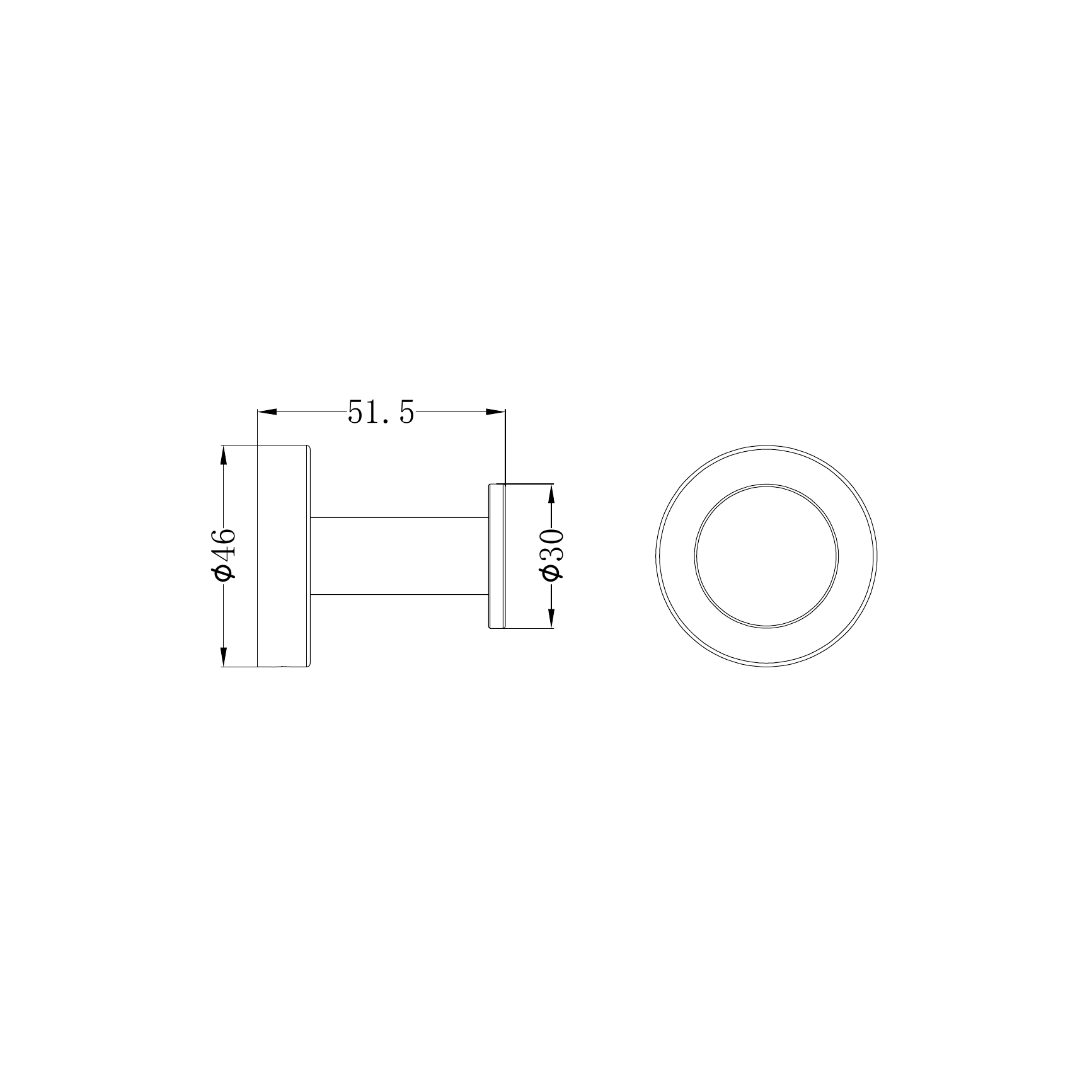 NERO DOLCE II ROBE HOOK MATTE BLACK