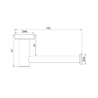 NERO DOLCE II TOILET ROLL HOLDER 161MM GUN METAL