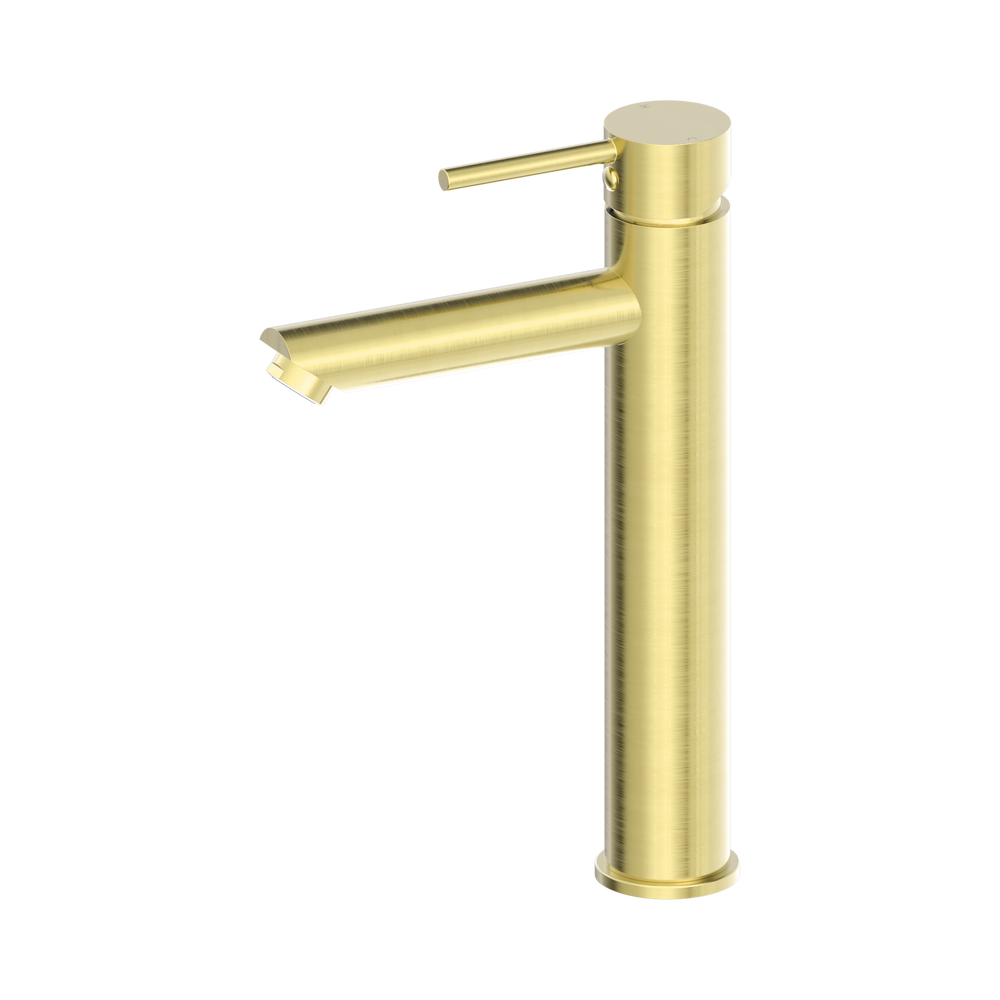 NERO DOLCE TALL BASIN MIXER STRAIGHT SPOUT 286MM BRUSHED GOLD
