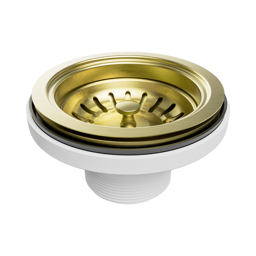 NERO KITCHEN SINK BASKET WASTE 114MM BRUSHED GOLD