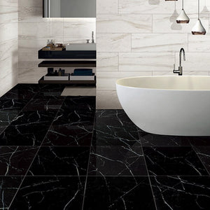 EVERSTONE EUROMARMO NERO MAQUINA HONED 600X600MM SQUARE TILE (PER BOX)