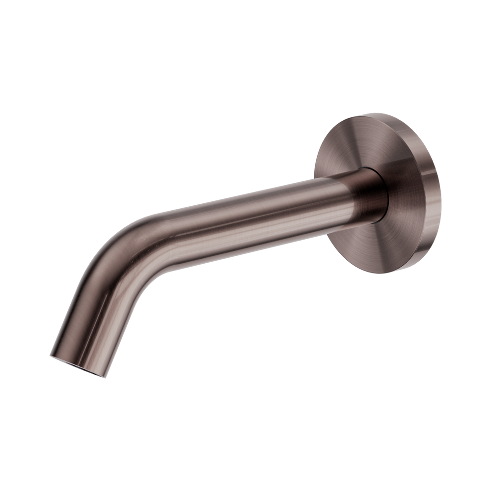 NERO MECCA WALL MOUNT SENSOR SPOUT 197MM BRUSHED BRONZE