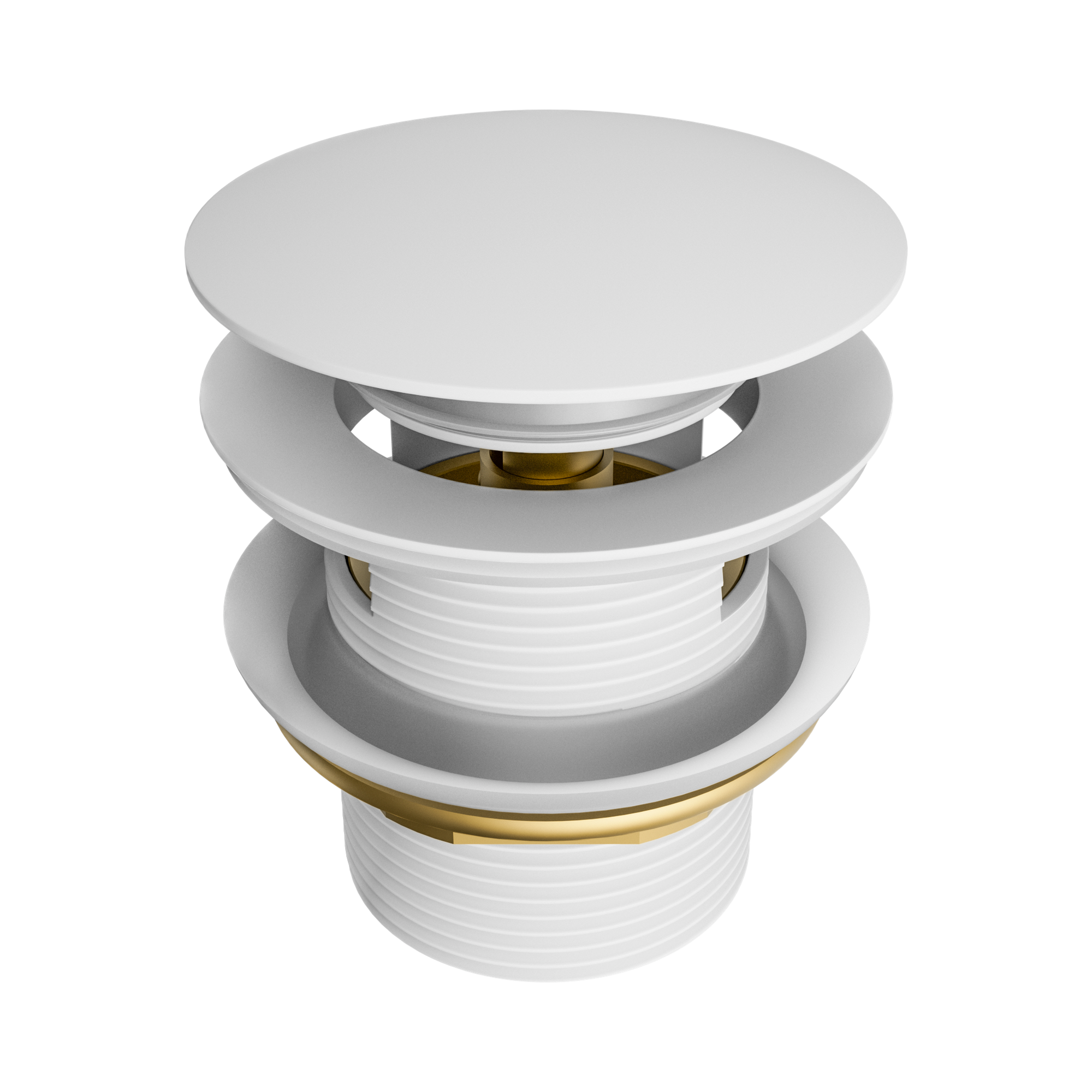 NERO POP UP BATH WASTE WITH OVERFLOW 40MM MATTE WHITE