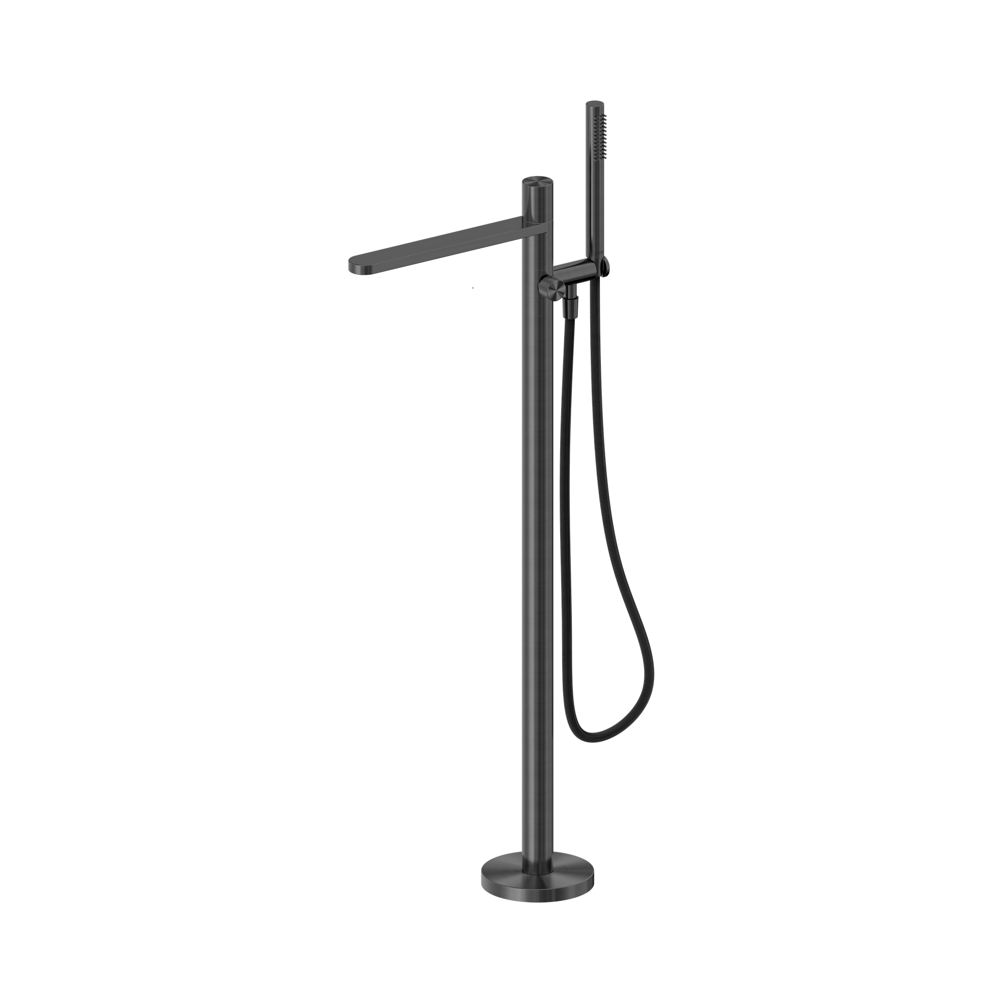 NERO PURE PROGRESSIVE FREESTANDING BATH MIXER WITH OUTDOOR SHOWER HOSE 1156MM GRAPHITE