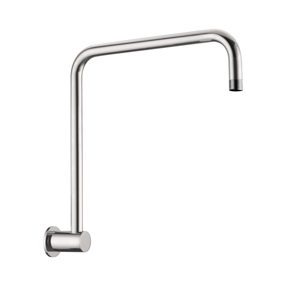 NERO ROUND SWIVEL SHOWER ARM 344MM BRUSHED NICKEL