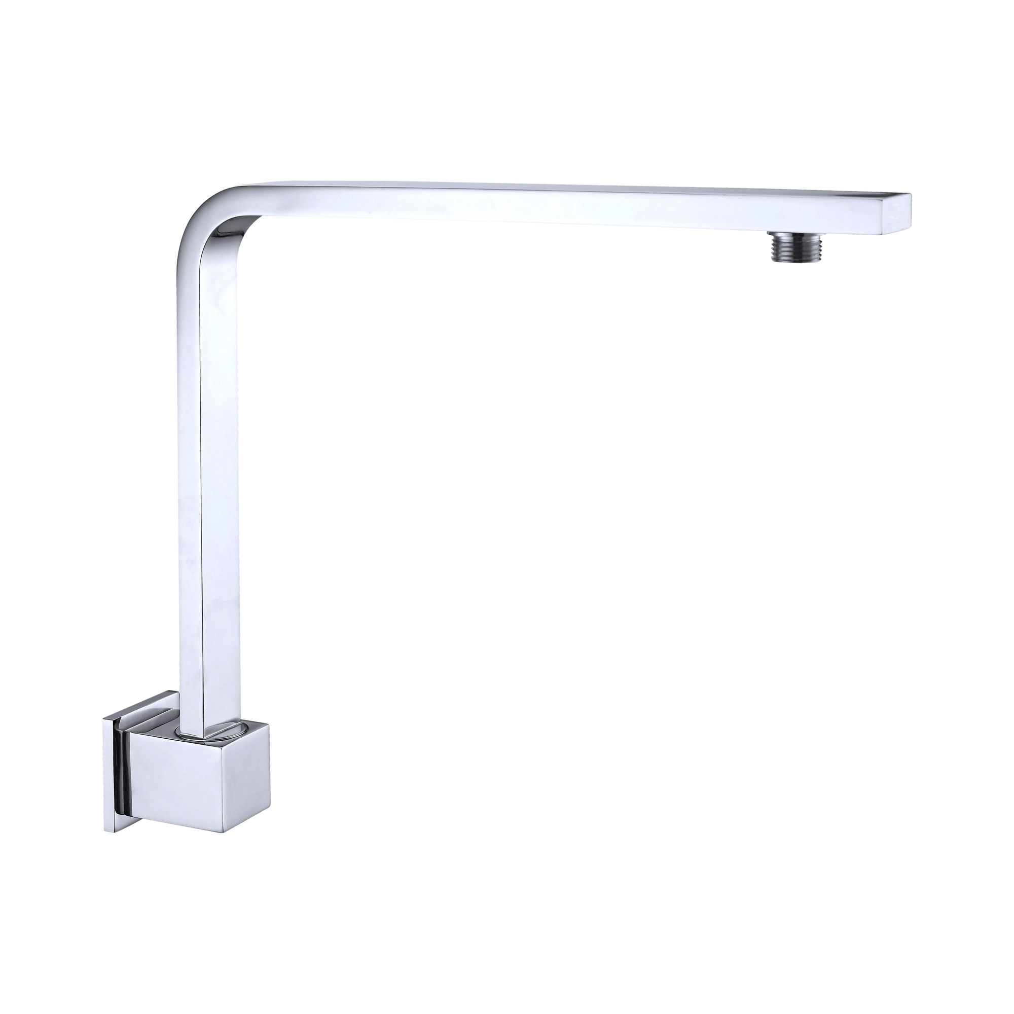 NERO SQUARE SWIVEL SHOWER ARM 350MM CHROME