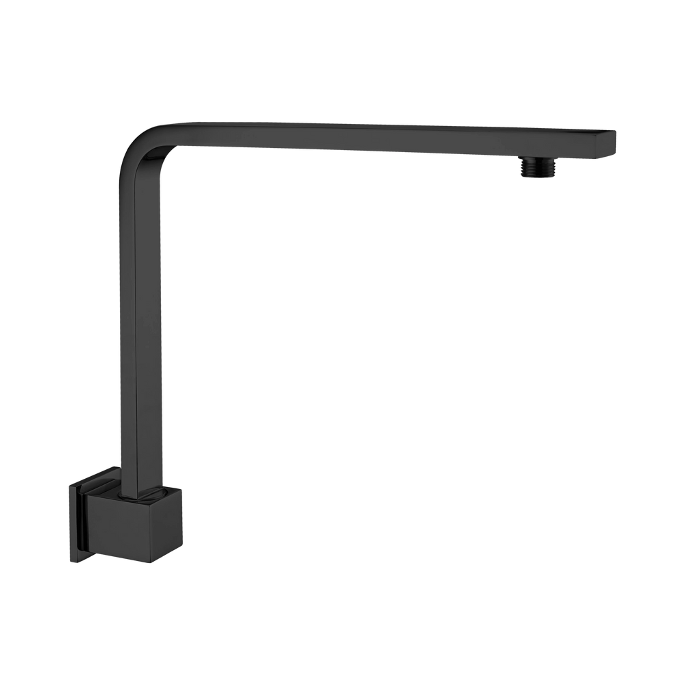 NERO SQUARE SWIVEL SHOWER ARM 350MM MATTE BLACK