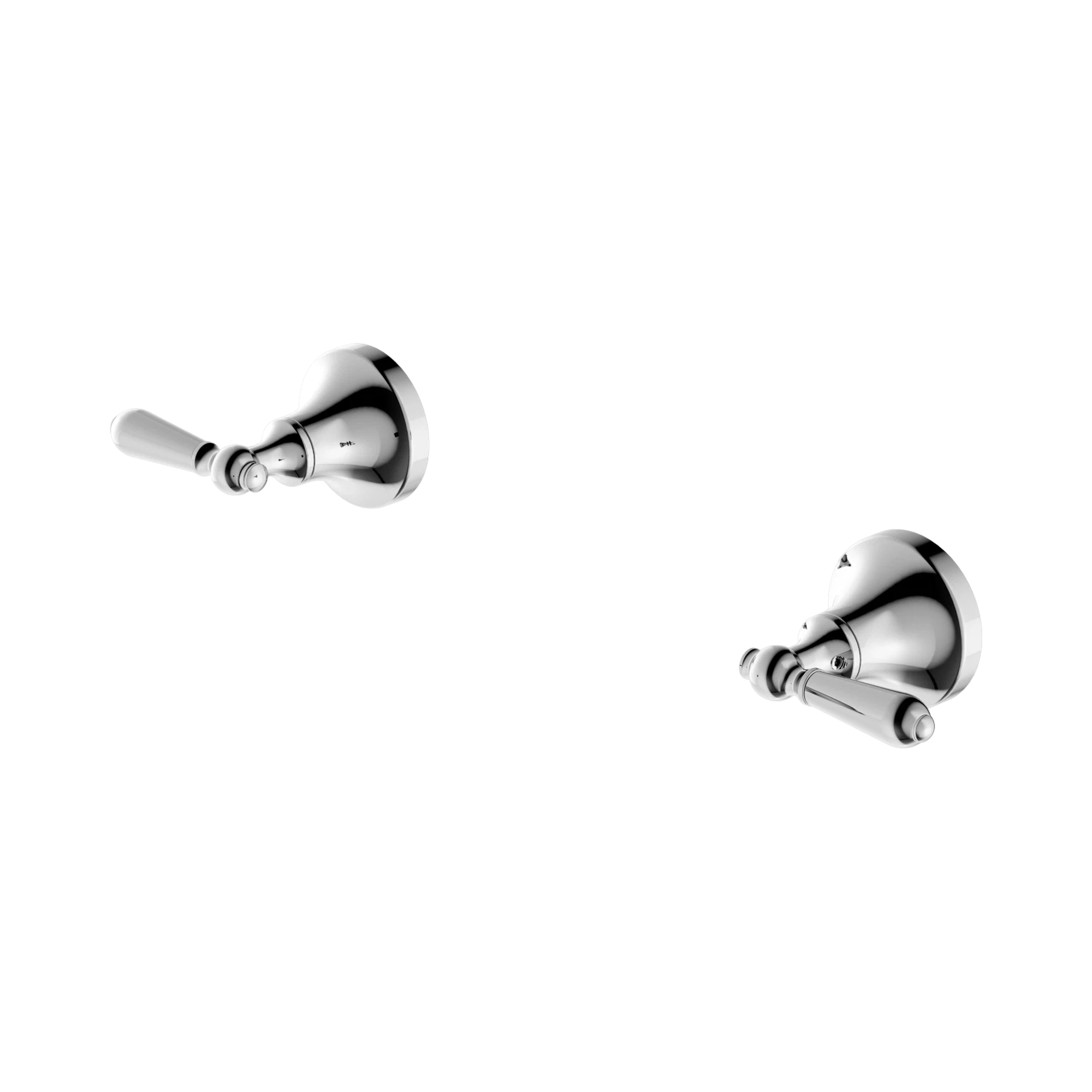 NERO YORK WALL TOP ASSEMBLIES WITH METAL LEVER CHROME