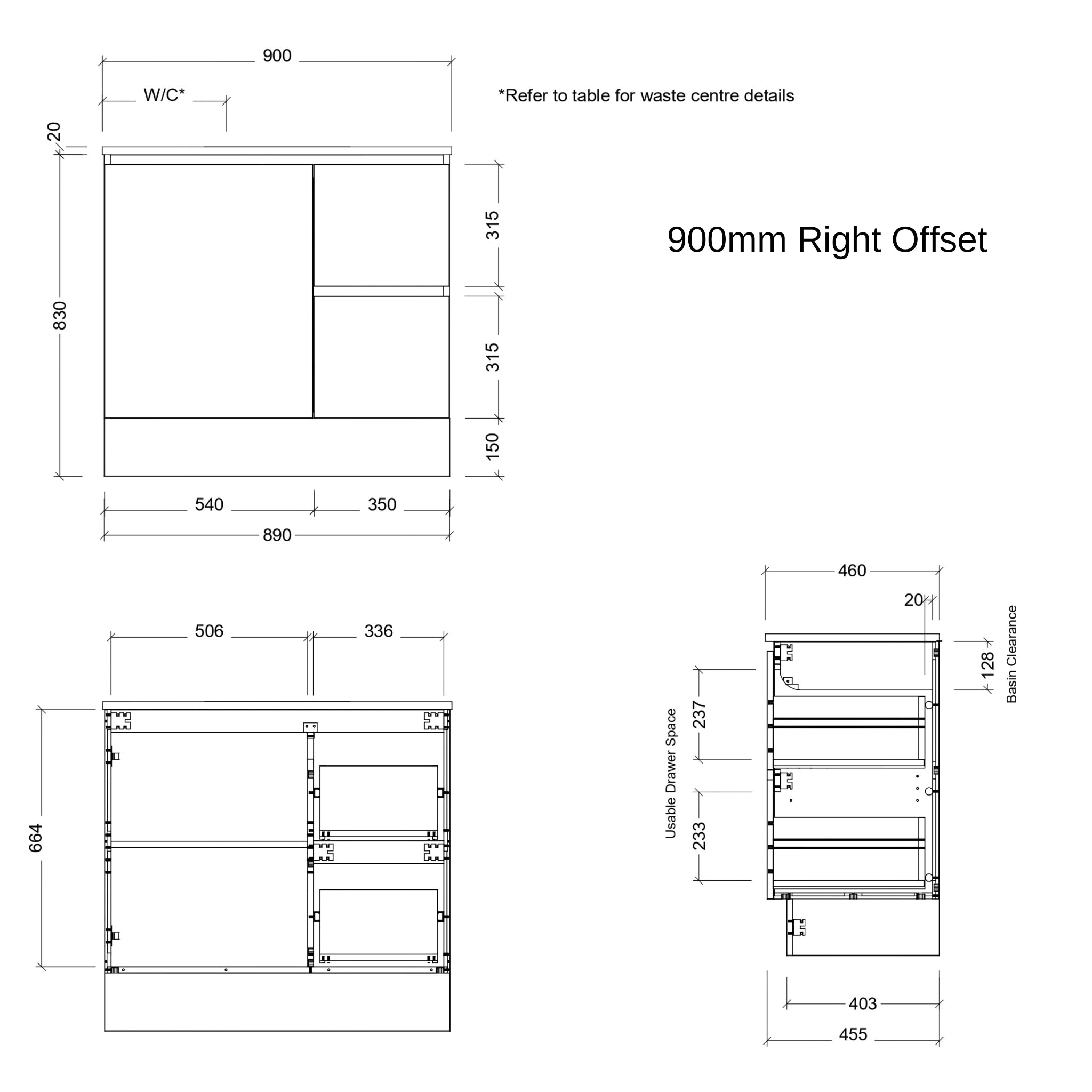 TIMBERLINE NEVADA CUSTOM FLOOR STANDING VANITY (ALL SIZING)
