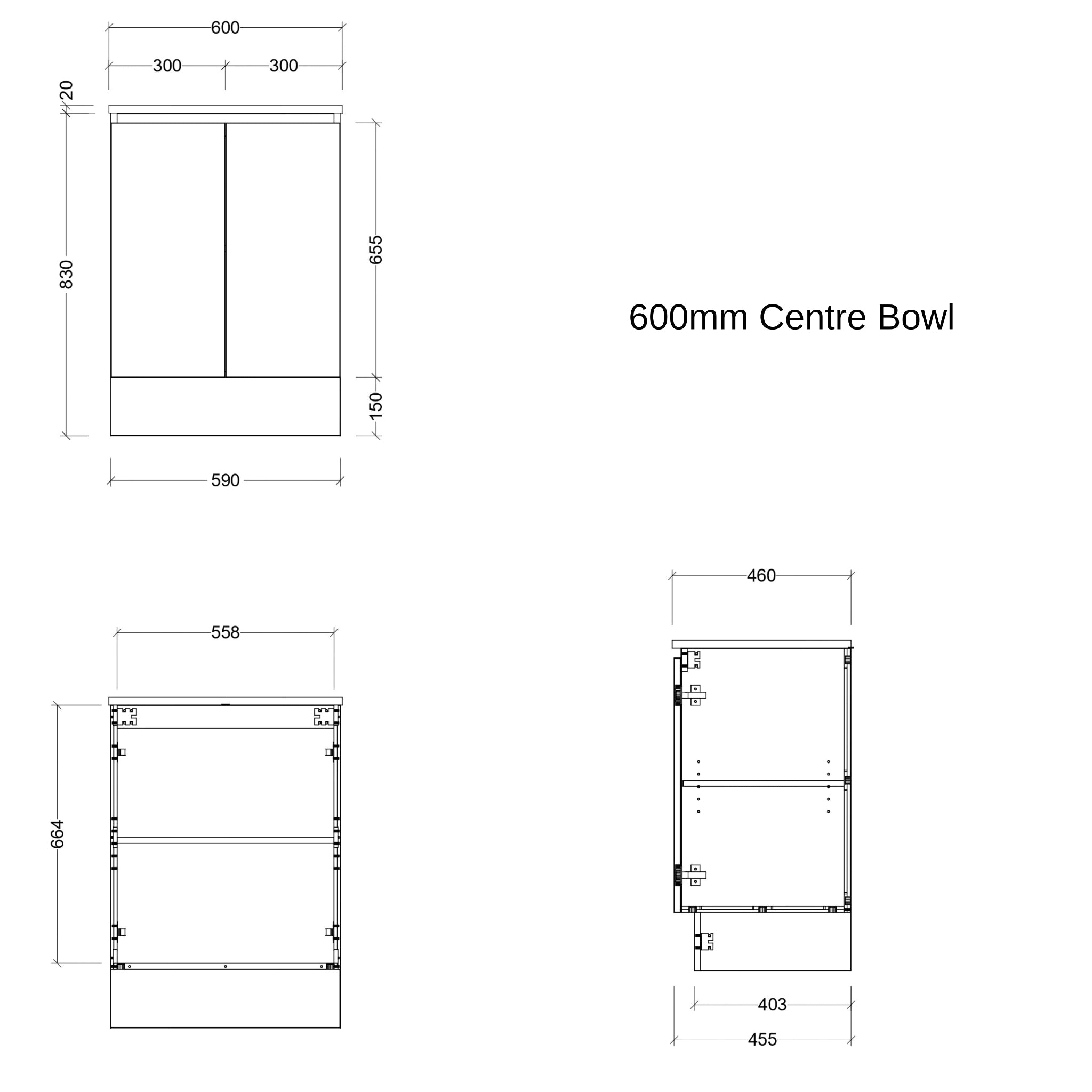 TIMBERLINE NEVADA CUSTOM FLOOR STANDING VANITY (ALL SIZING)