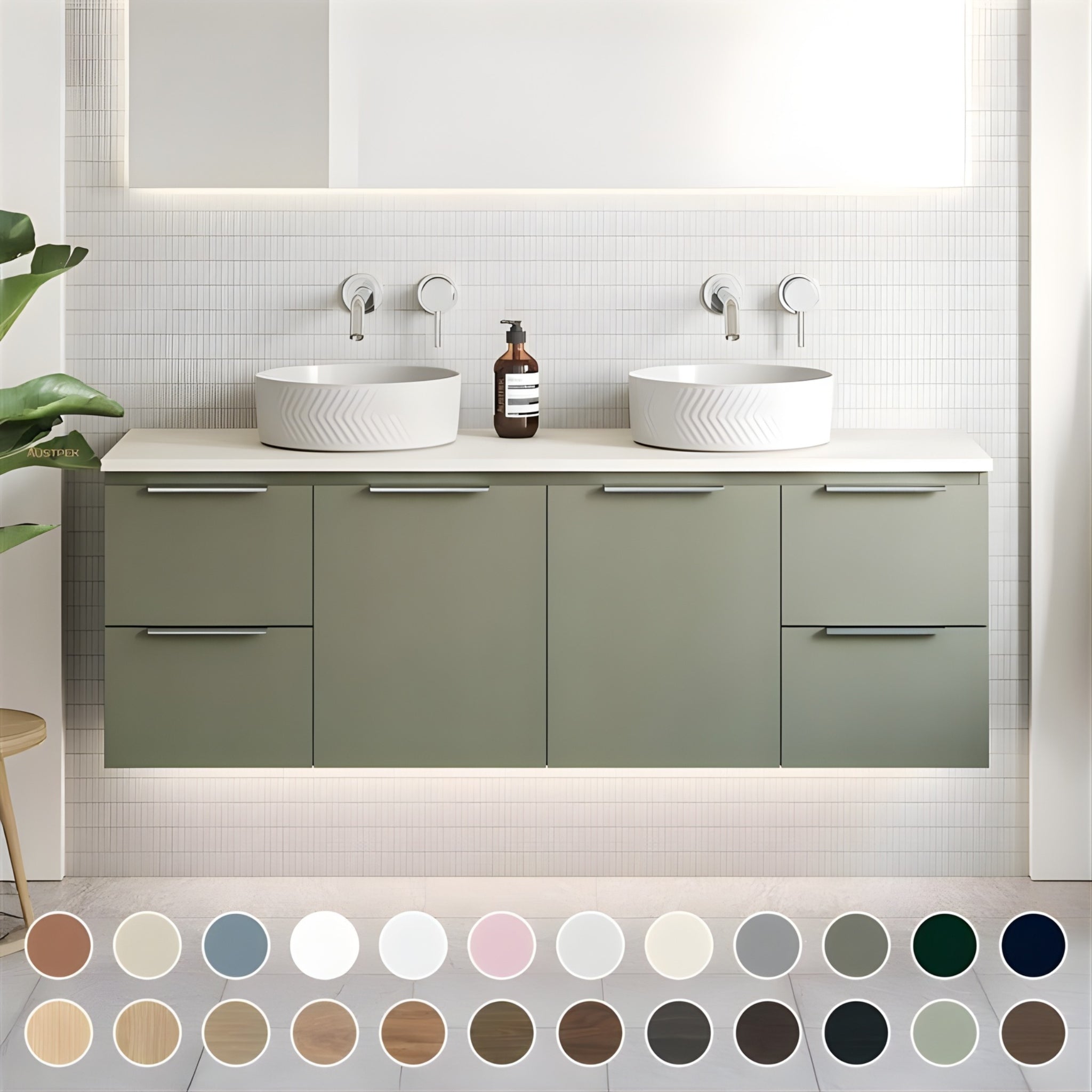 TIMBERLINE NEVADA CUSTOM WALL HUNG VANITY (ALL SIZING)