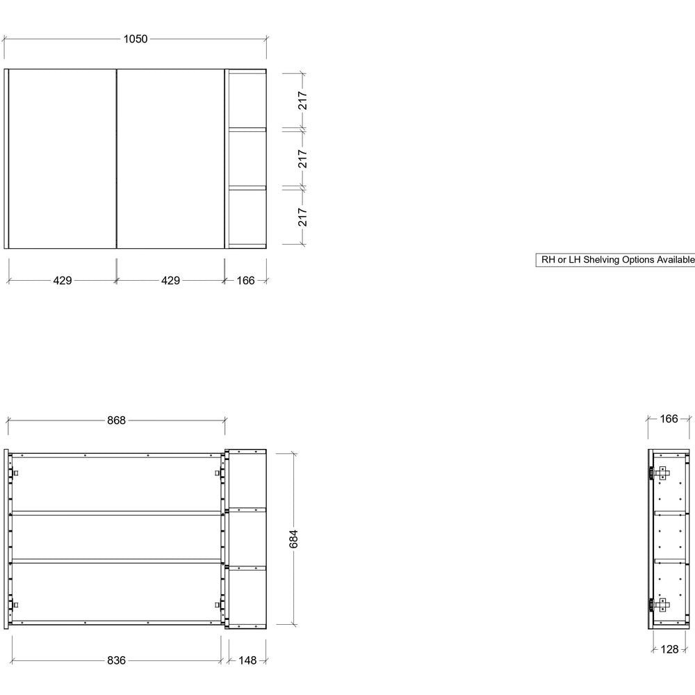 TIMBERLINE NEW YORK CUSTOM SHAVING CABINET (ALL SIZING)