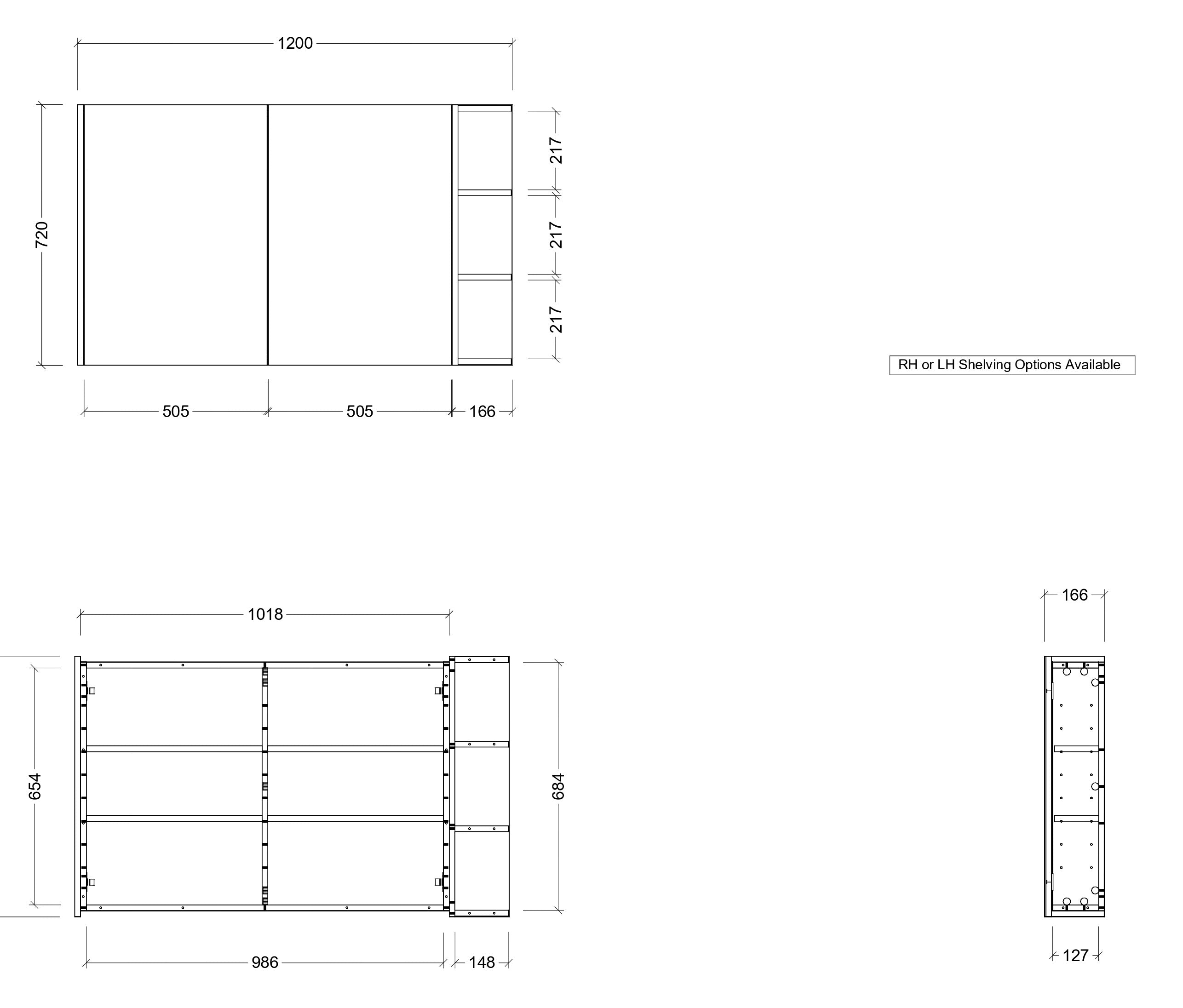 TIMBERLINE NEW YORK CUSTOM SHAVING CABINET (ALL SIZING)