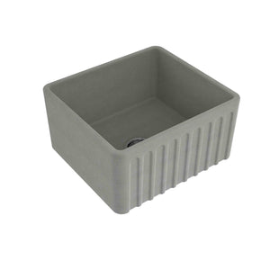 TURNER HASTINGS NOVI FARMHOUSE BUTLER SINK WITH OVERFLOW CONCRETE LOOK 500MM