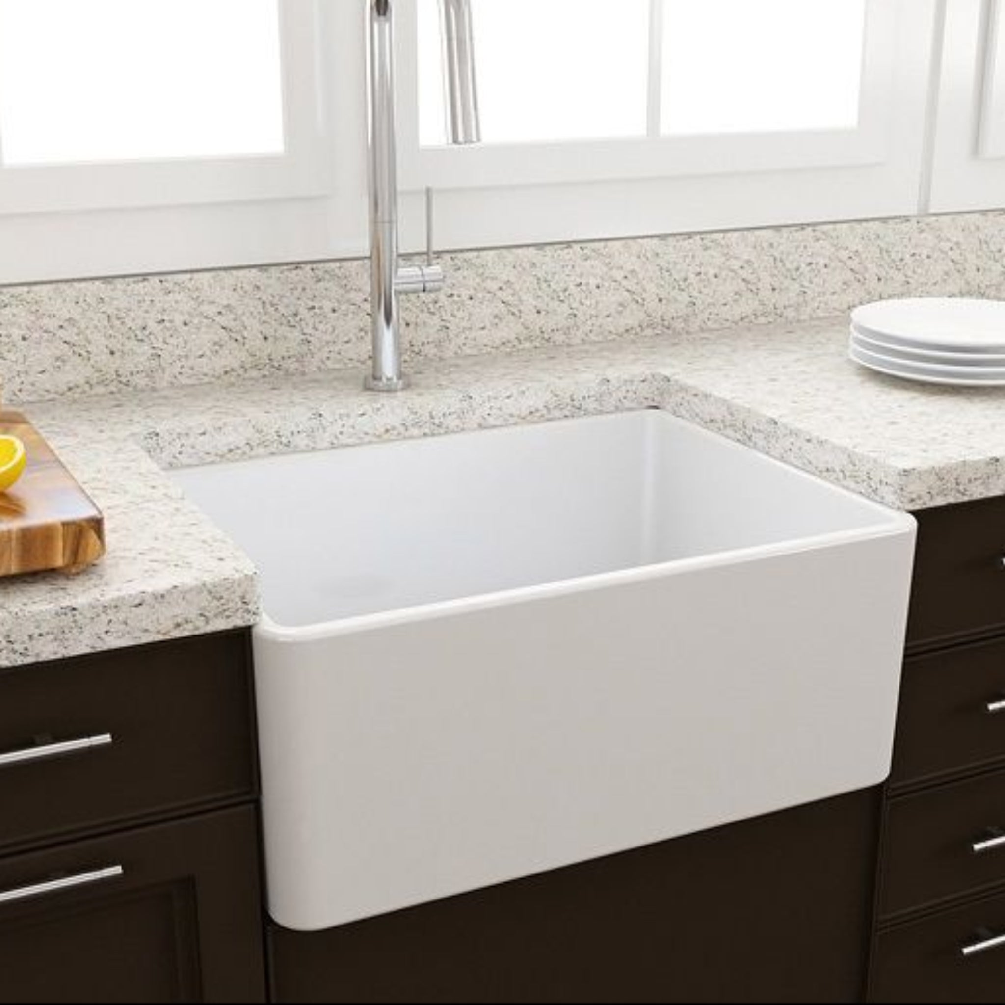 TURNER HASTINGS NOVI FARMHOUSE BUTLER SINK GLOSS WHITE 600MM