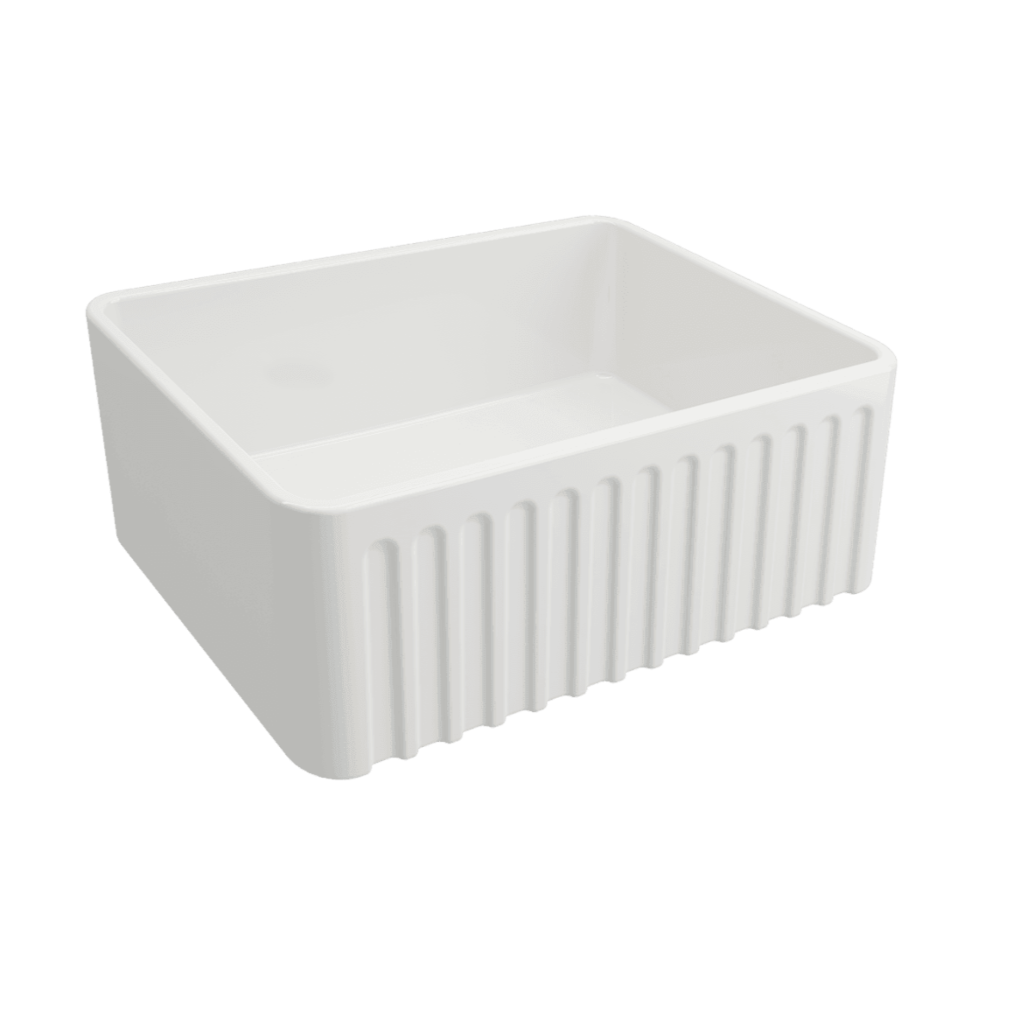 TURNER HASTINGS NOVI FARMHOUSE BUTLER SINK GLOSS WHITE 600MM