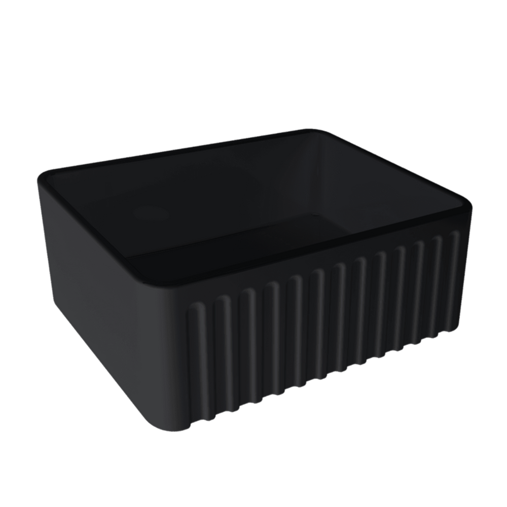 TURNER HASTINGS NOVI FARMHOUSE BUTLER SINK MATTE BLACK 600MM