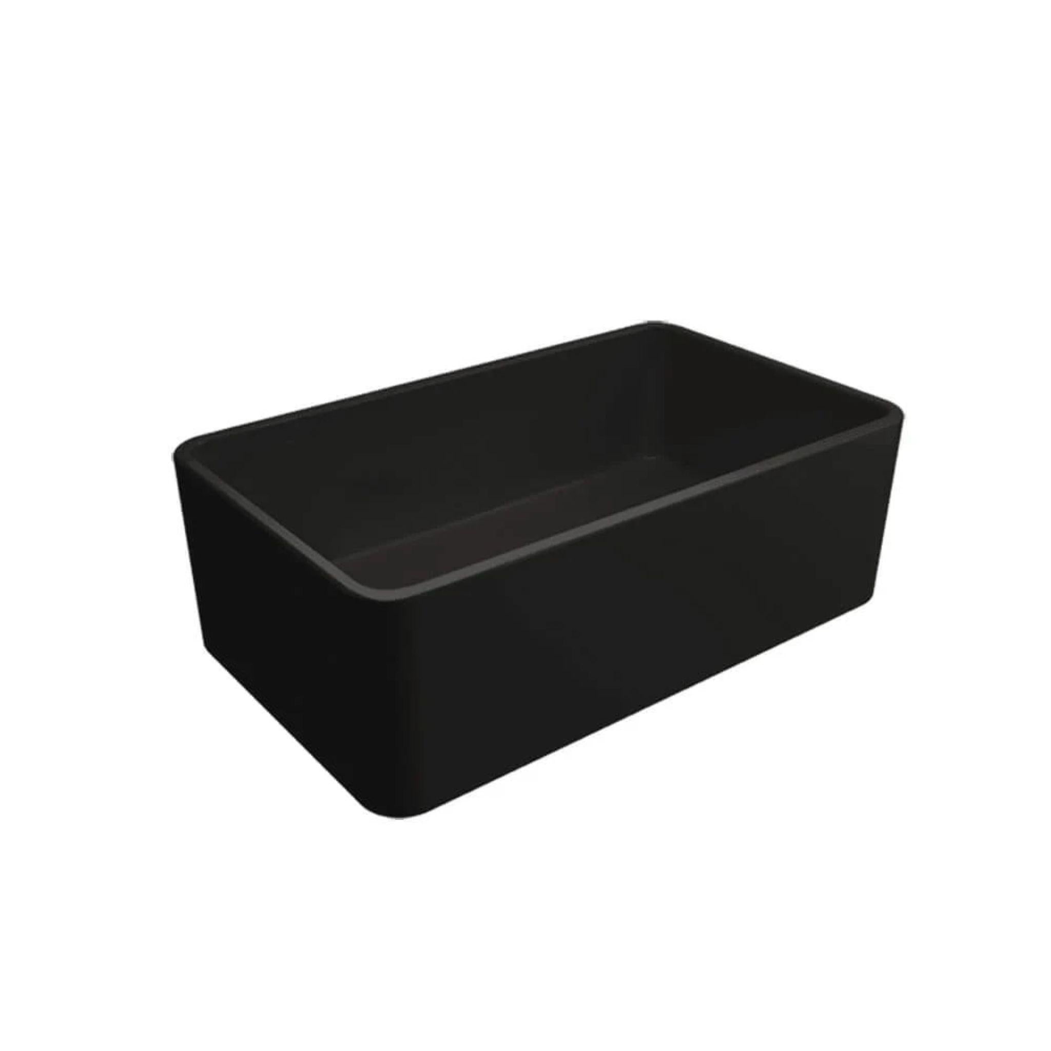 TURNER HASTINGS NOVI FARMHOUSE BUTLER SINK WITH OVERFLOW MATTE BLACK 765MM