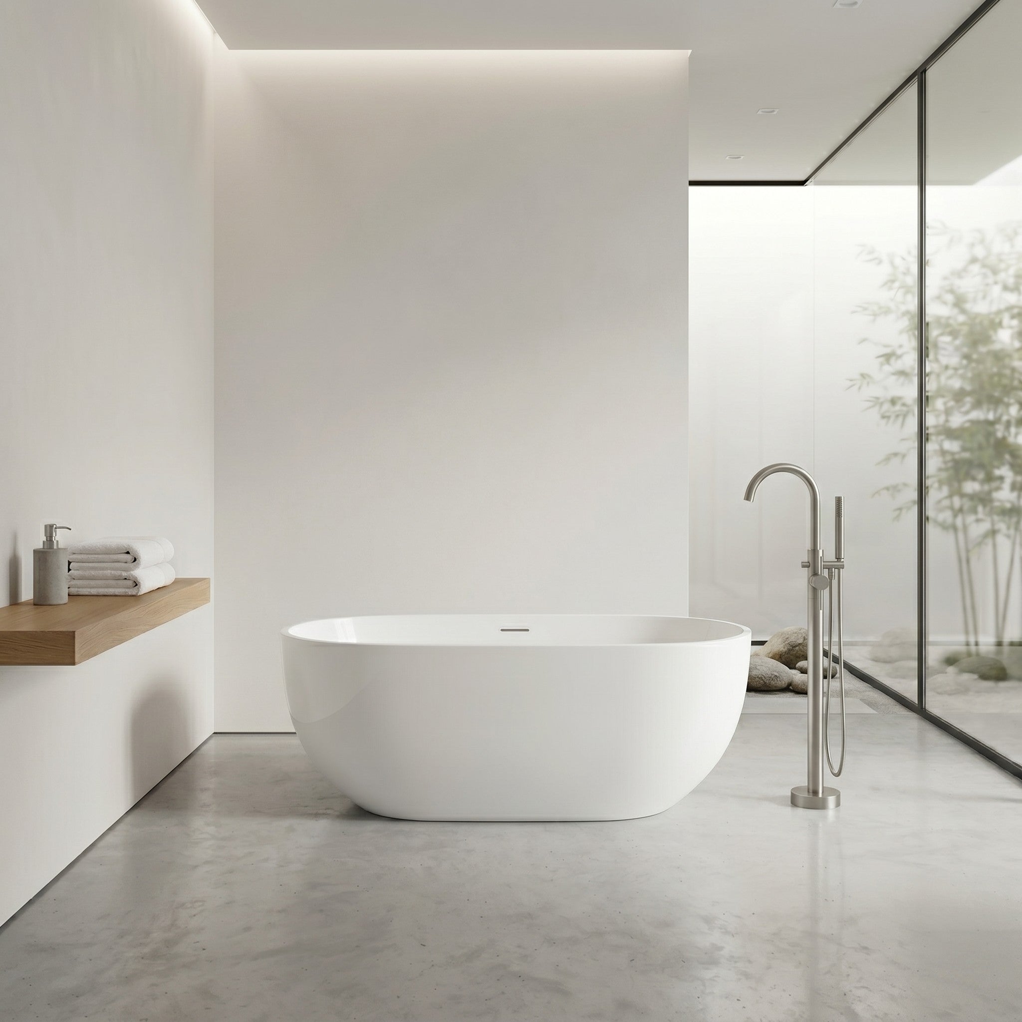INFINITY NOAH FREESTANDING BATHTUB GLOSS WHITE (MULTIPLE SIZES AVAILABLE)