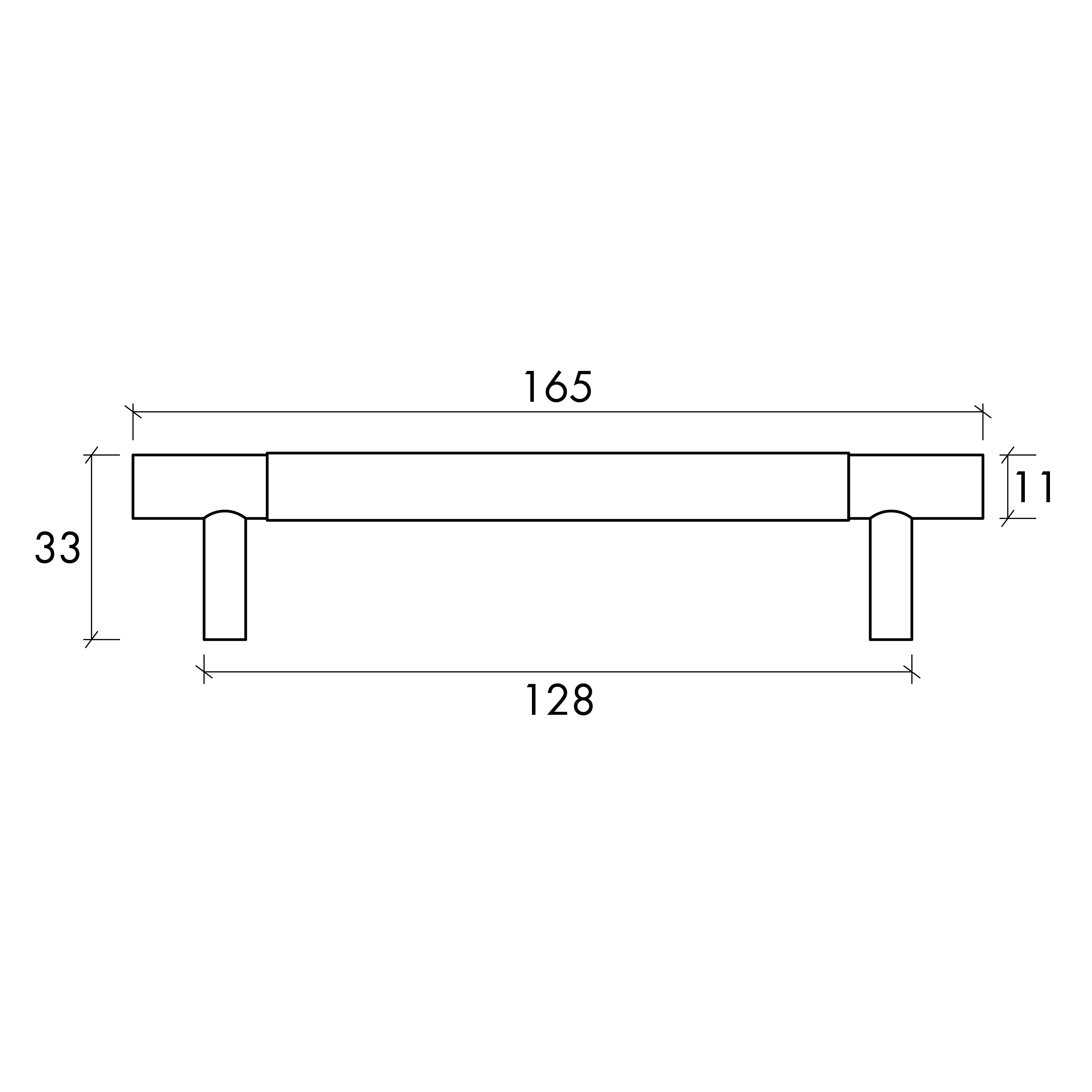 OTTI NORD HANDLE GUN METAL (MULTIPLE SIZES AVAILABLE)