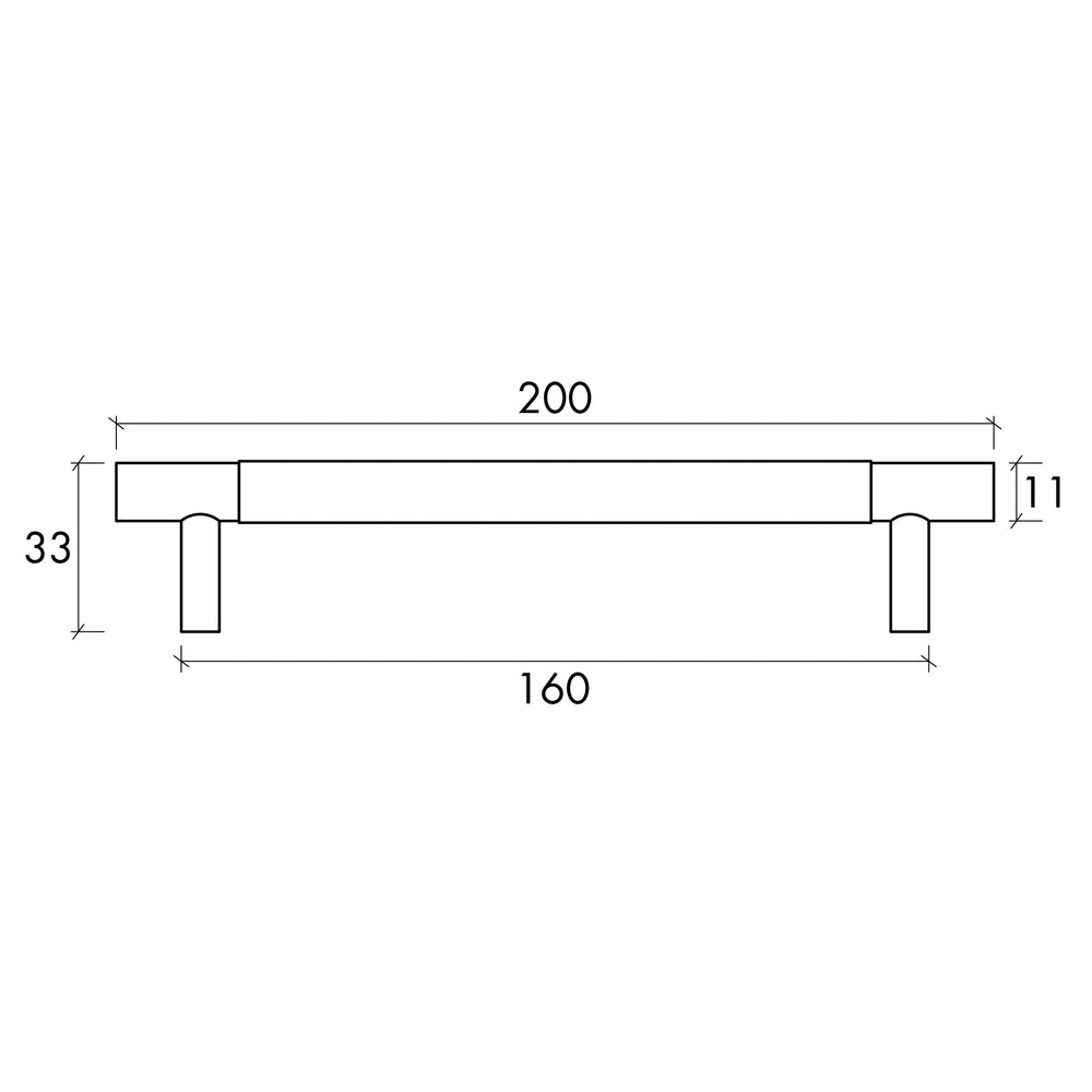 OTTI NORD HANDLE BRUSHED BRASS (MULTIPLE SIZES AVAILABLE)