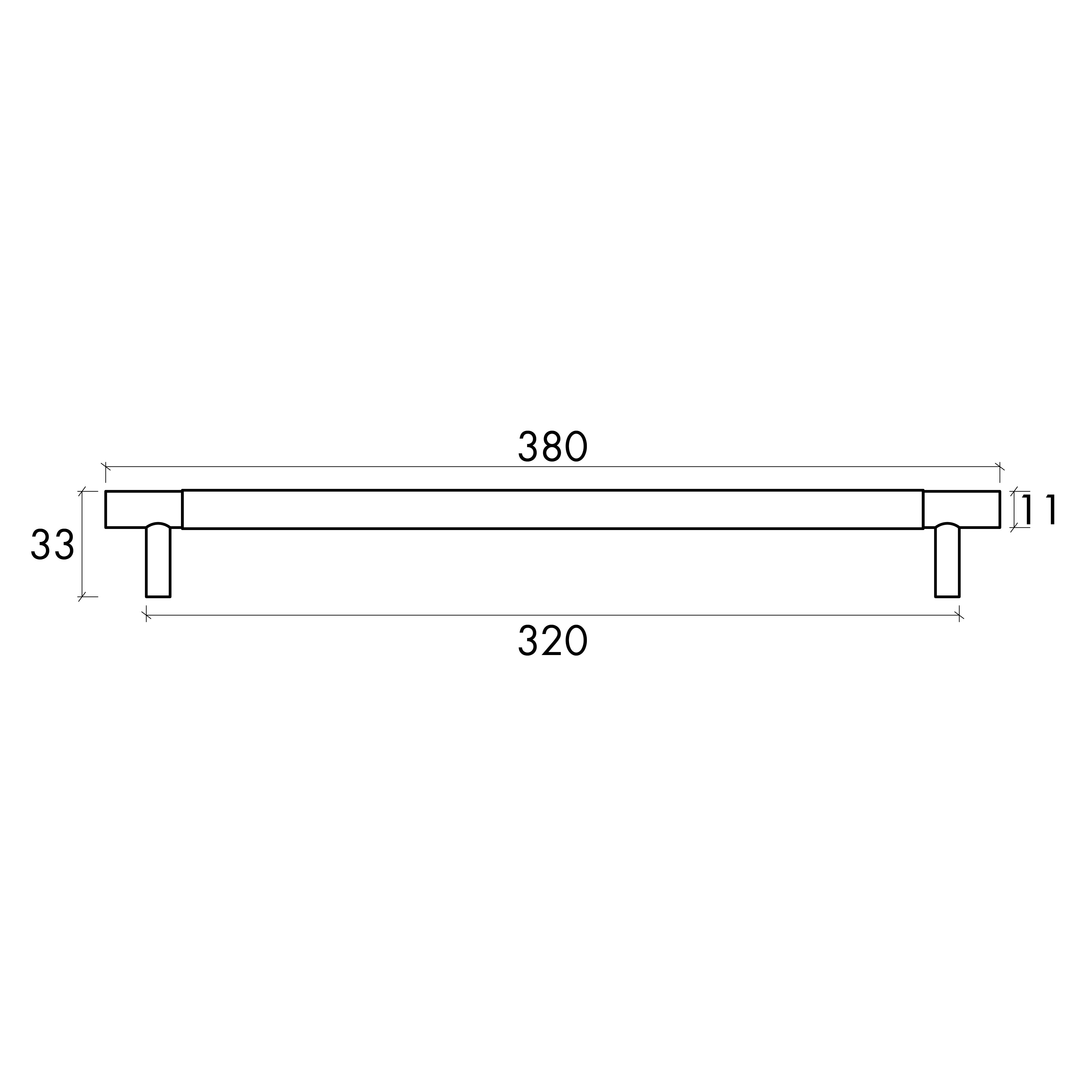 OTTI NORD HANDLE GUN METAL (MULTIPLE SIZES AVAILABLE)