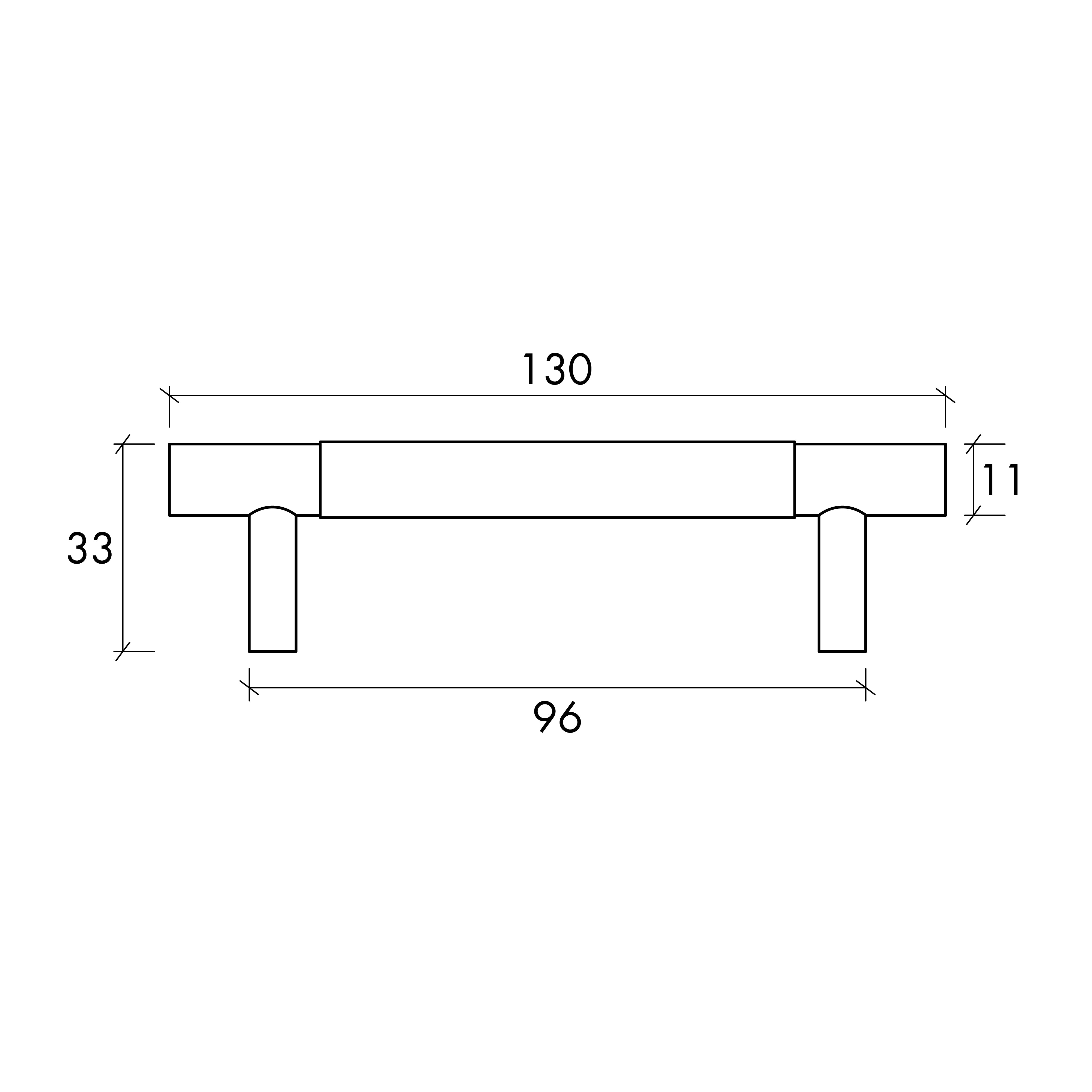 OTTI NORD HANDLE GUN METAL (MULTIPLE SIZES AVAILABLE)
