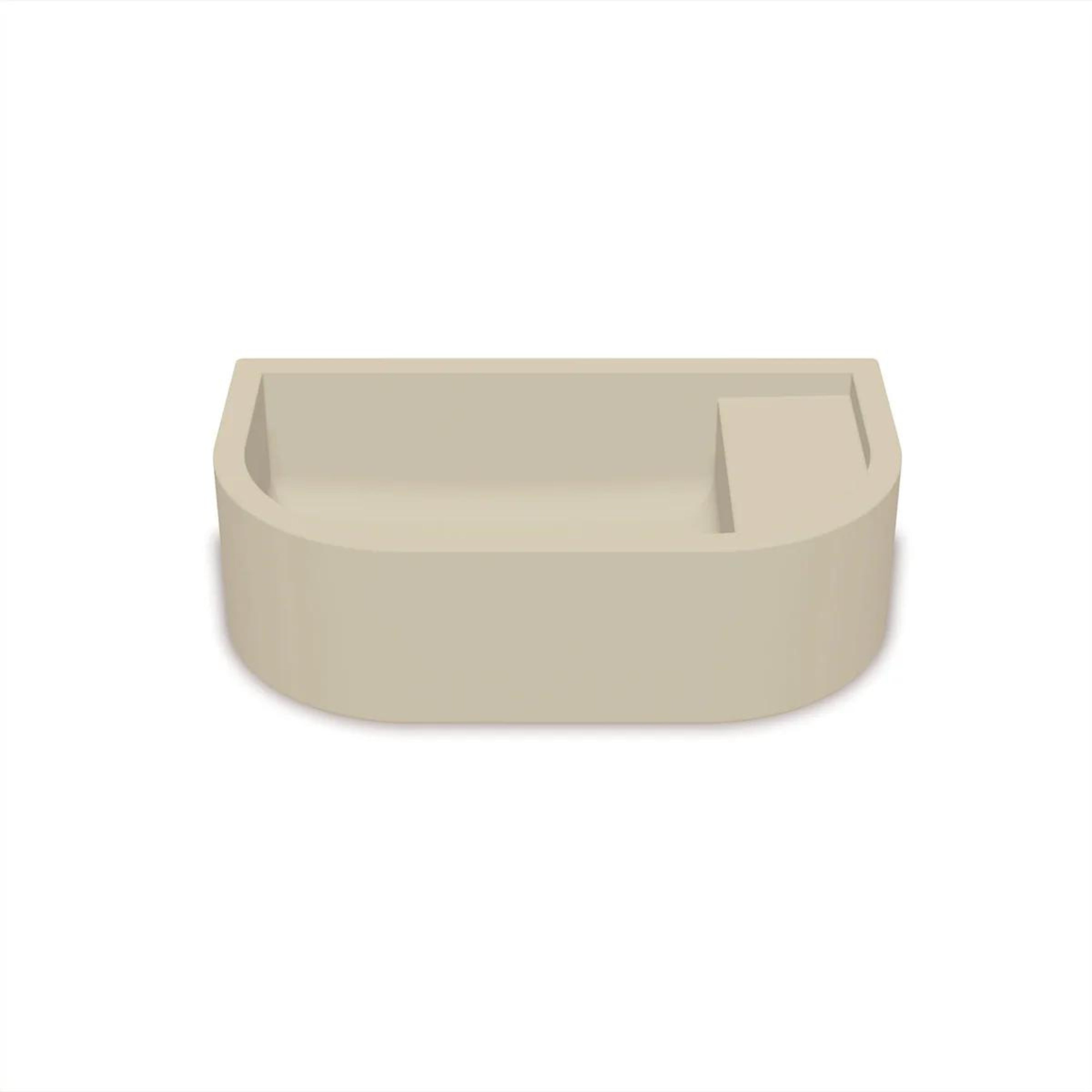 NOOD CO LOOP 01 ABOVE COUNTER / WALL HUNG BASIN SAND 440MM