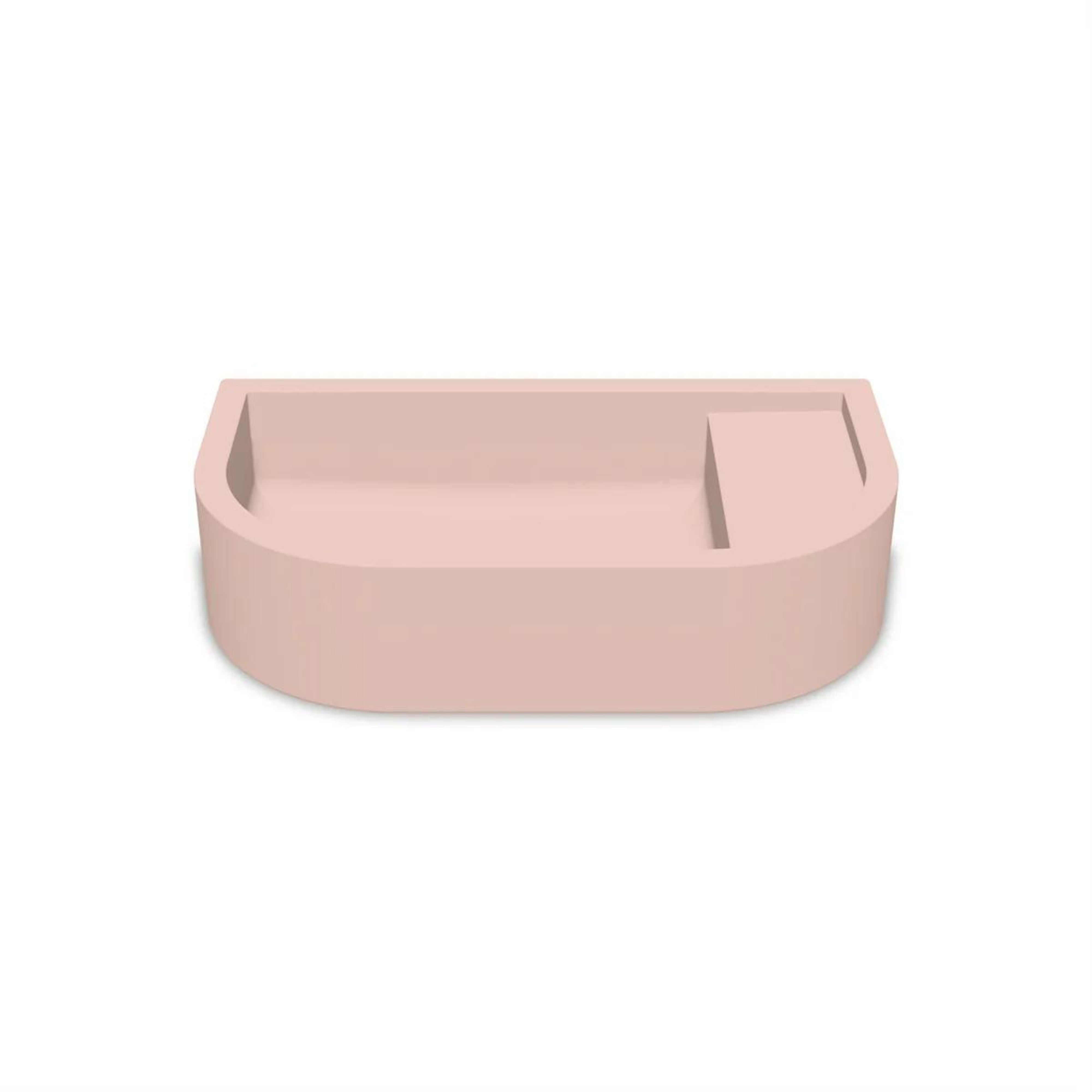 NOOD CO LOOP 02 ABOVE COUNTER / WALL HUNG BASIN BLUSH PINK 540MM