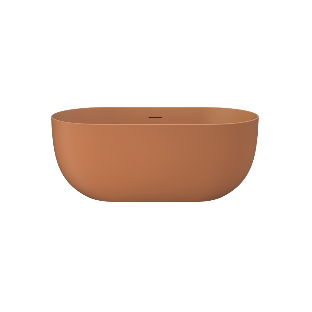 Linsol Nora Freestanding Bath with Overflow Outback Orange 1700mm