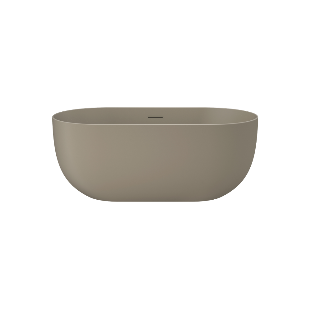 Linsol Nora Freestanding Bath with Overflow Warm Grey 1700mm