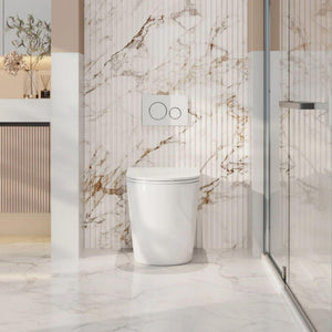 MERCIO NORTON99 QUIET FLUSH WALL FACED FLOOR PAN MATTE WHITE