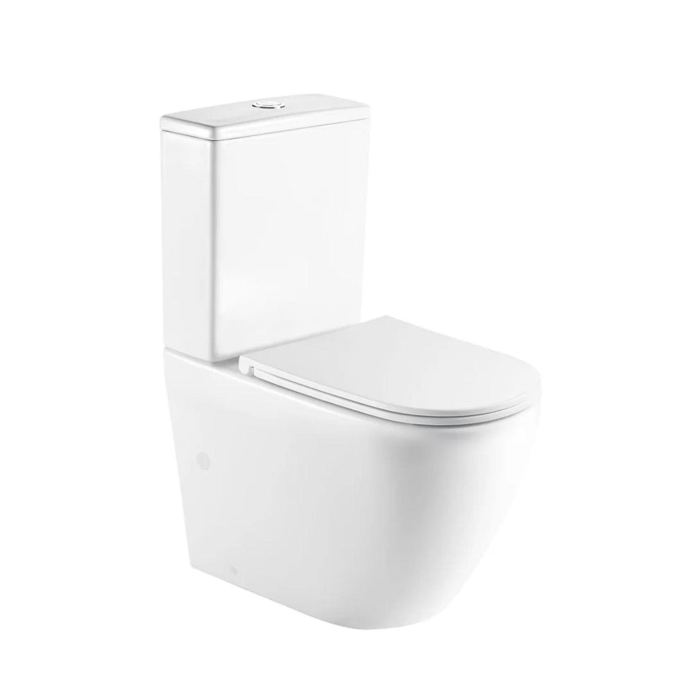 MERCIO NORTON QUIET RIMLESS AND TORNADO FLUSH BACK TO WALL TOILET SUITE MATTE WHITE