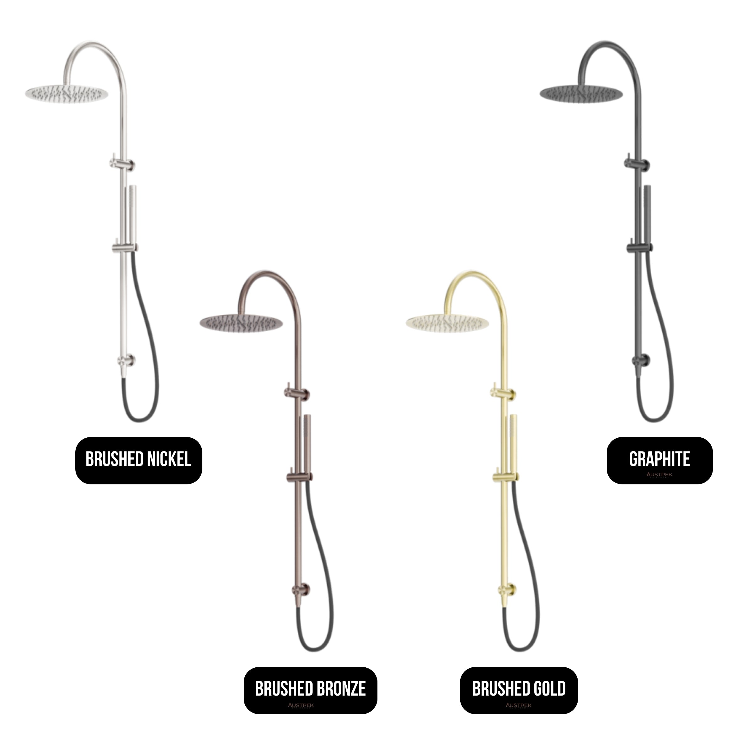 NERO ZEN TWIN SHOWER WITH OUTDOOR SHOWER HOSE GRAPHITE