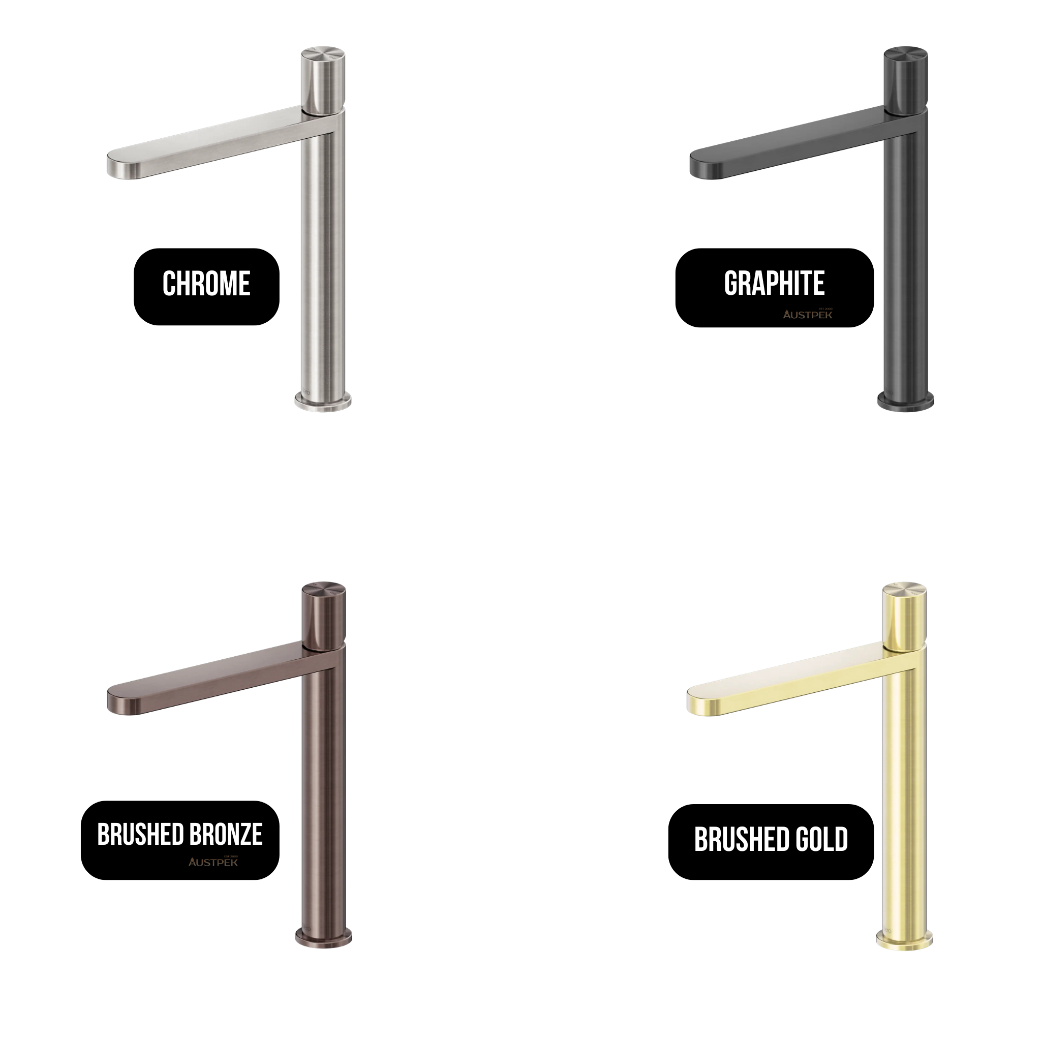 NERO PURE TALL BASIN MIXER 296MM GRAPHITE