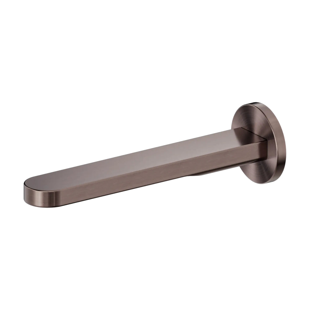 NERO PURE ROUND BATH SPOUT 203MM BRUSHED BRONZE