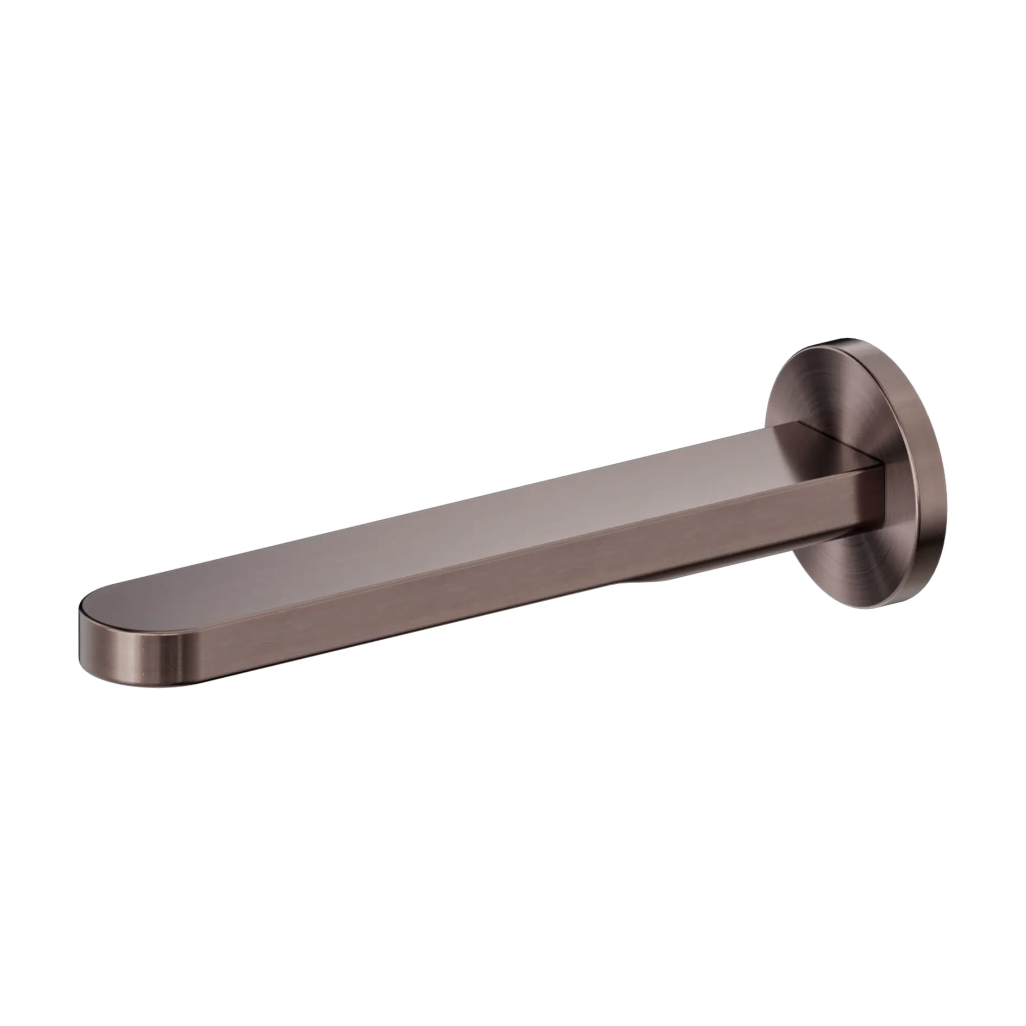 NERO PURE ROUND BATH SPOUT 203MM BRUSHED BRONZE