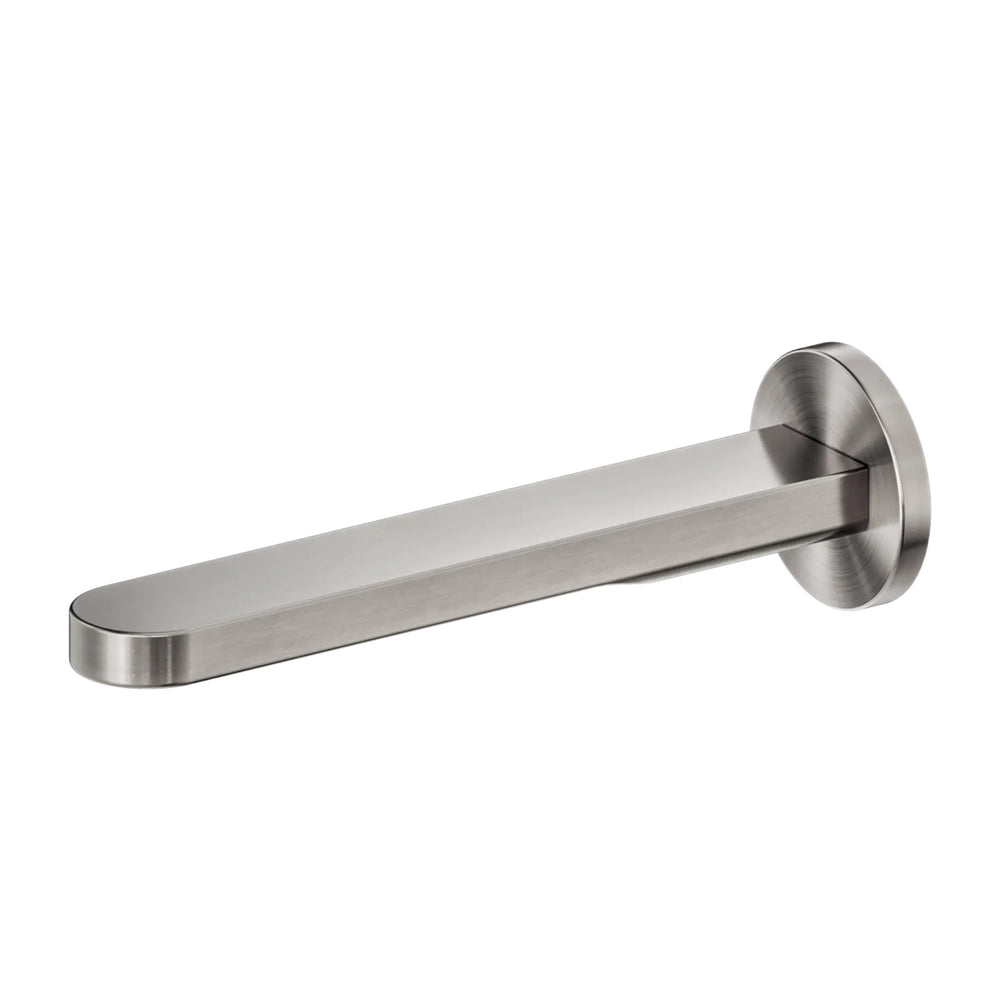 NERO PURE ROUND BATH SPOUT 203MM BRUSHED NICKEL