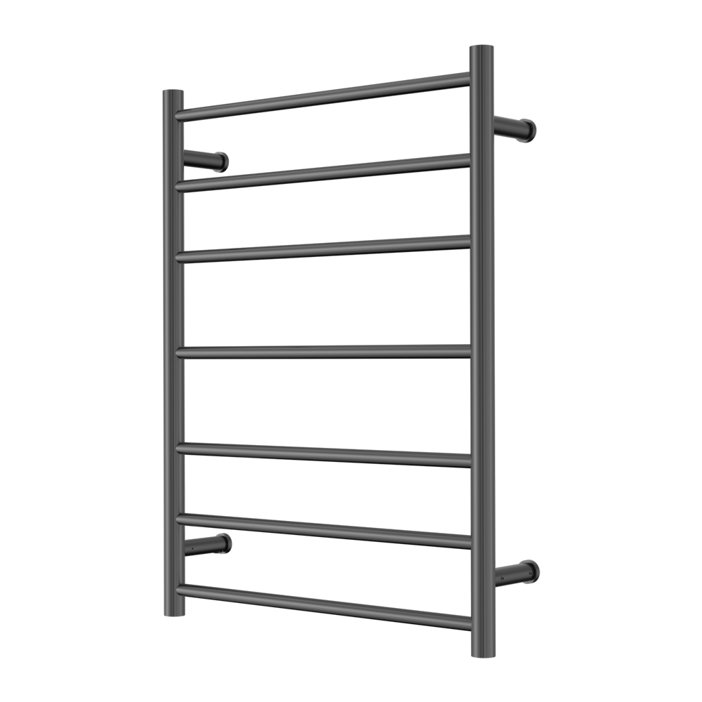 NERO MECCA 7-BAR LADDER HEATED TOWEL GUN METAL 800MM