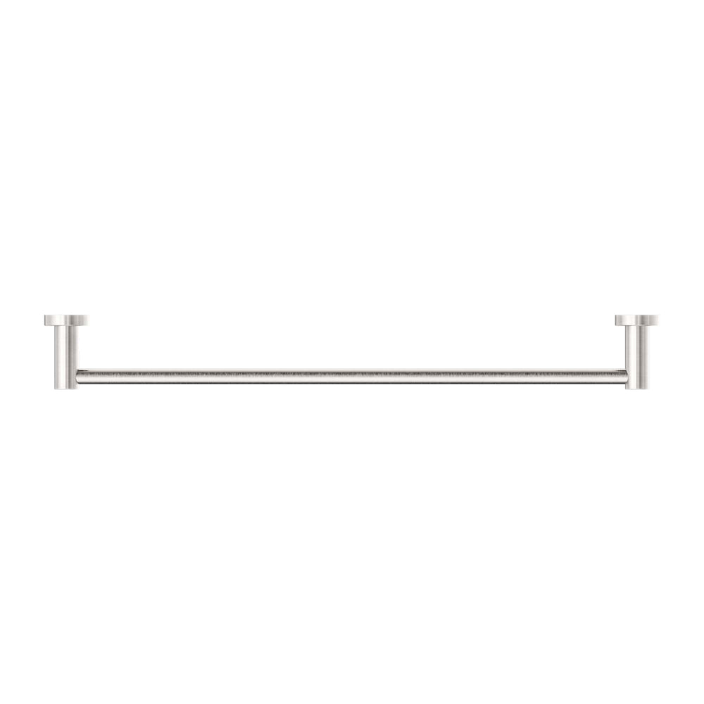 NERO MECCA SINGLE NON-HEATED TOWEL RAIL BRUSHED NICKEL (AVAILABLE IN 600MM AND 800MM)