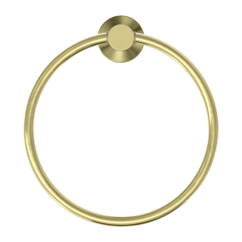 NERO MECCA HAND TOWEL RING BRUSHED GOLD