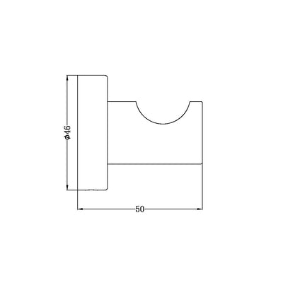 NERO MECCA ROBE HOOK MATTE BLACK