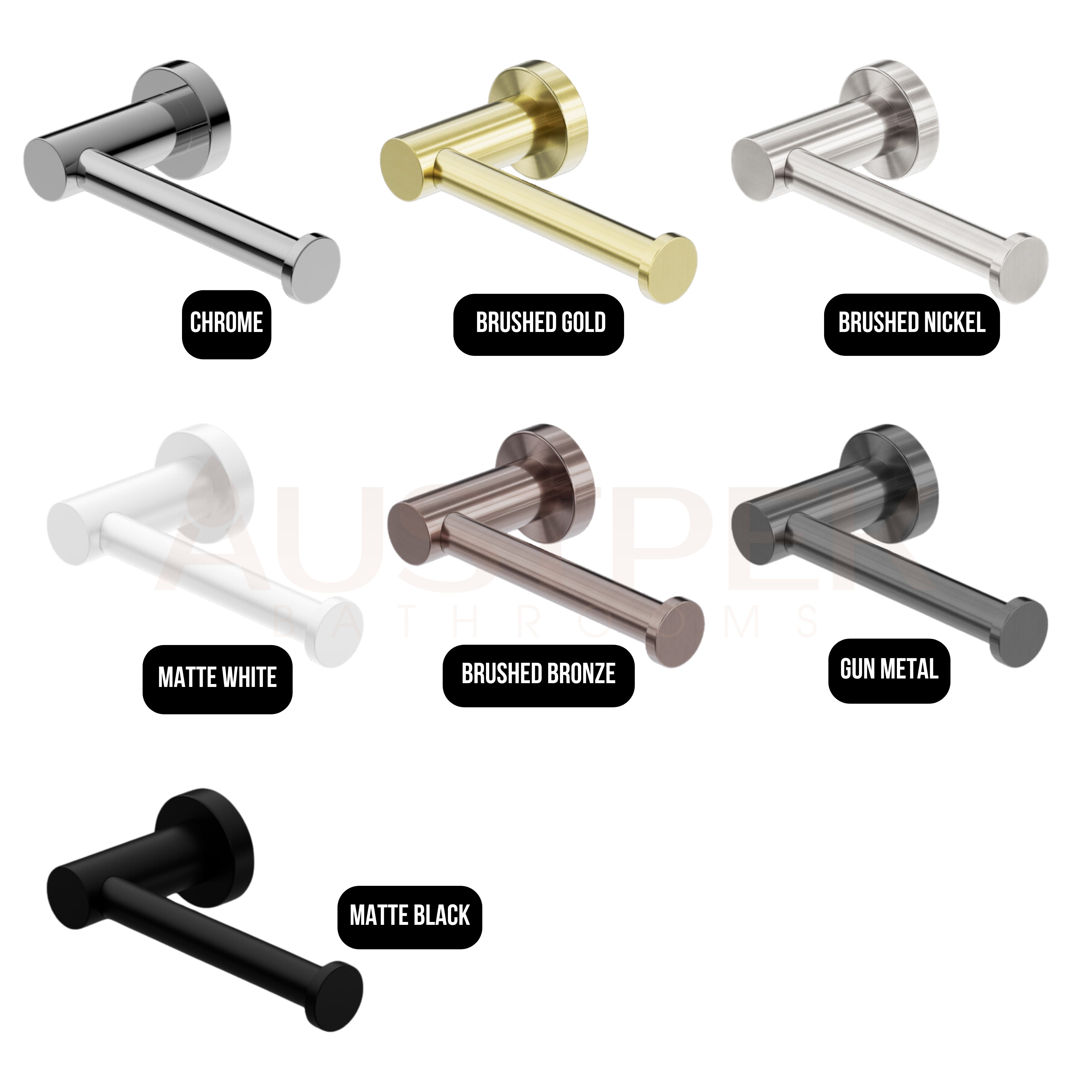 NERO MECCA TOILET ROLL HOLDER 150MM BRUSHED BRONZE