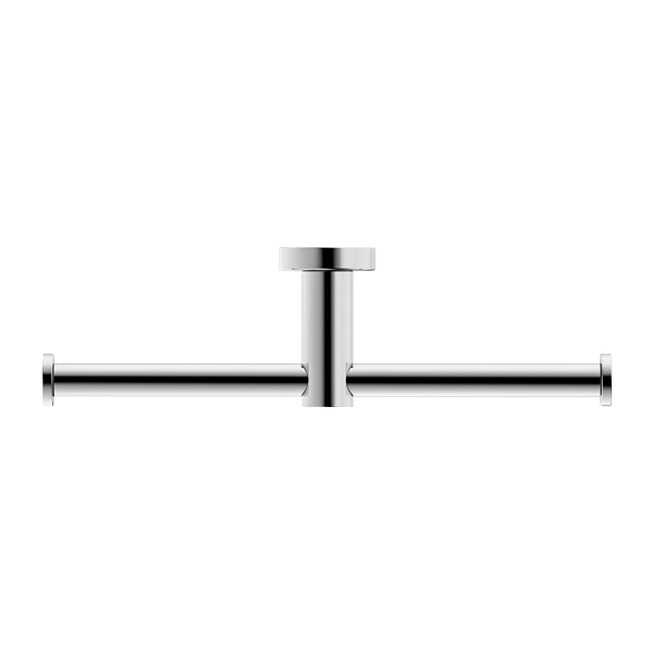 NERO MECCA DOUBLE TOILET ROLL HOLDER CHROME