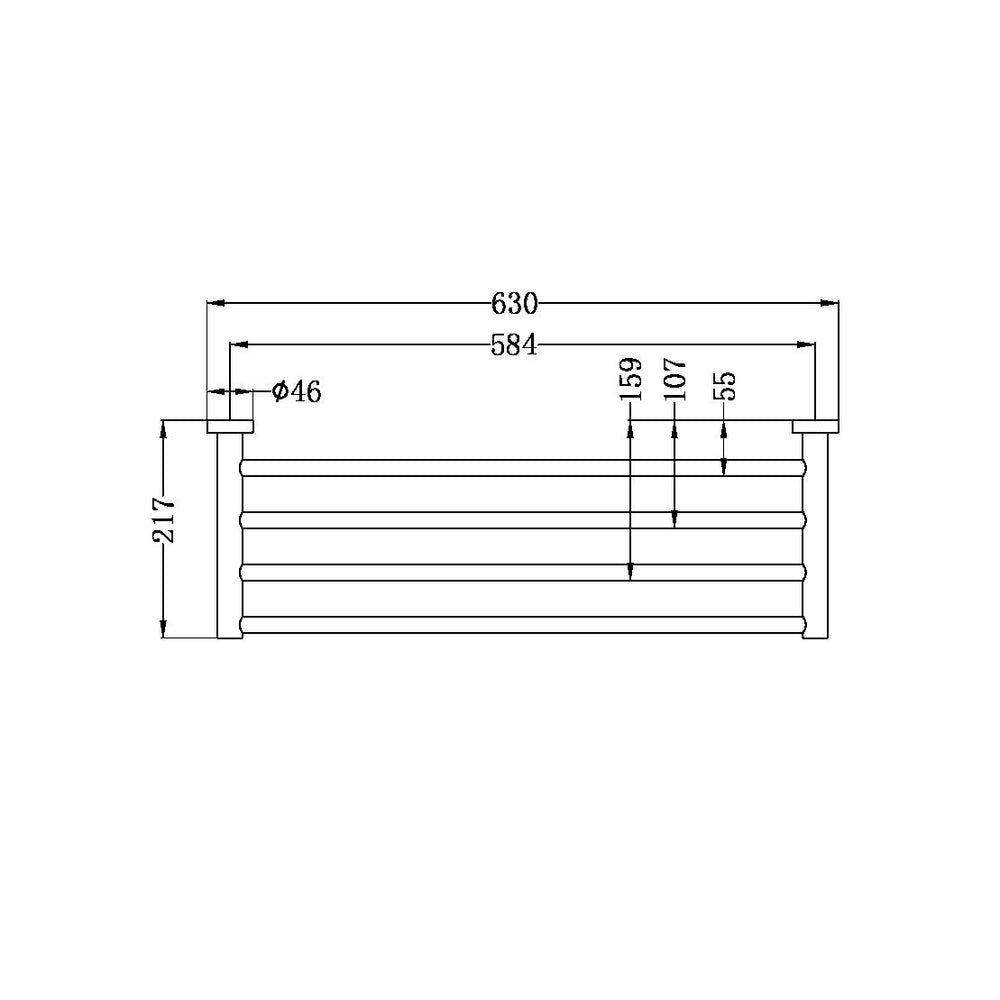 NERO MECCA TOWEL RACK BRUSHED NICKEL