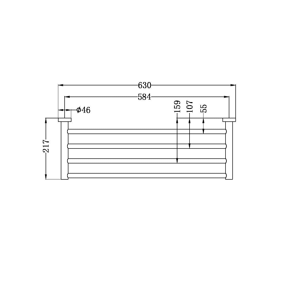 NERO MECCA TOWEL RACK BRUSHED NICKEL