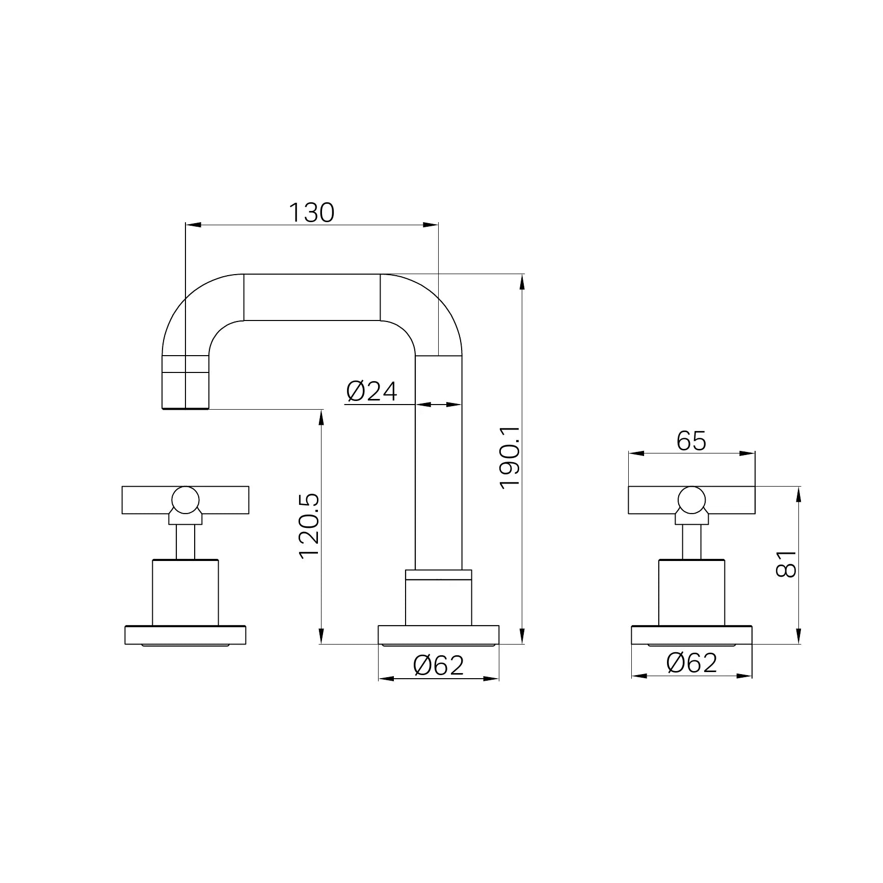 NERO X PLUS BASIN SET BRUSHED NICKEL